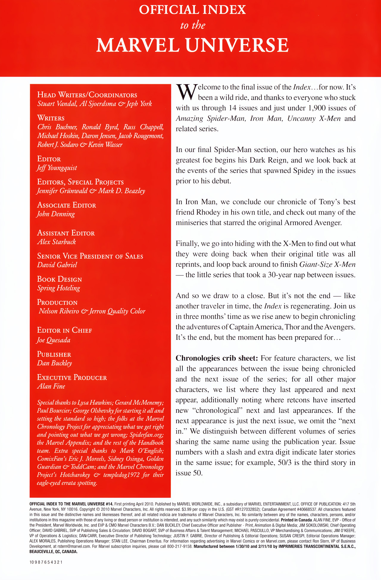 Read online Official Index to the Marvel Universe comic -  Issue #14 - 2