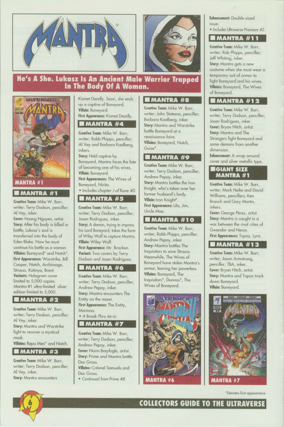Read online Collectors Guide to the Ultraverse comic -  Issue # Full - 6