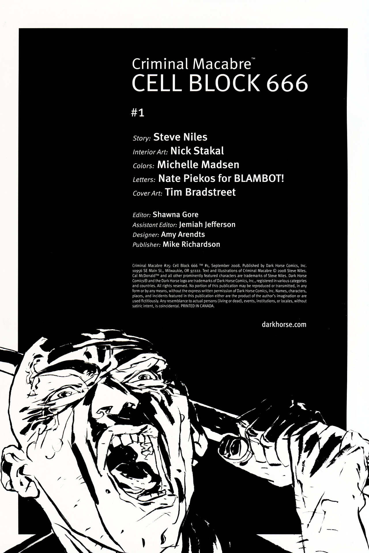 Read online Criminal Macabre: Cell Block 666 comic -  Issue #1 - 2