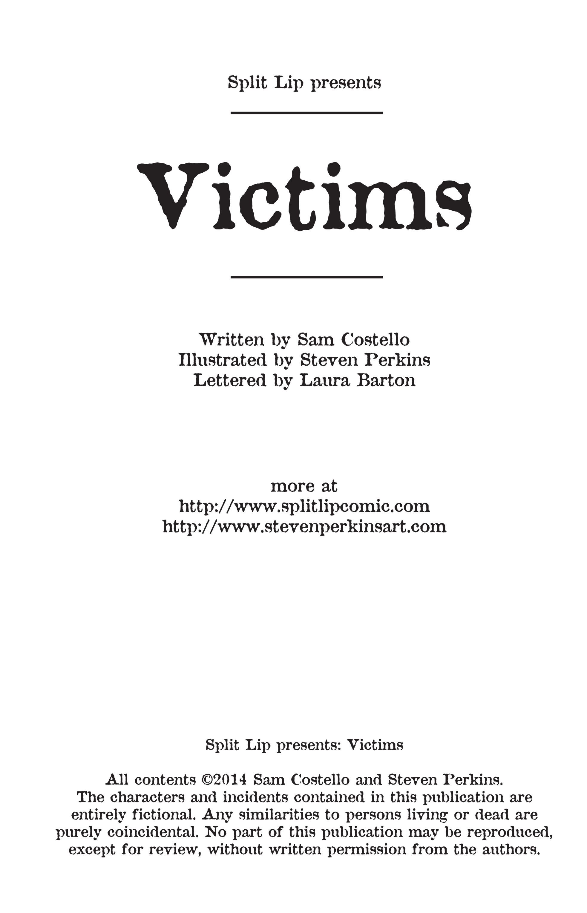 Read online Split Lip Presents: Victims comic -  Issue # Full - 2