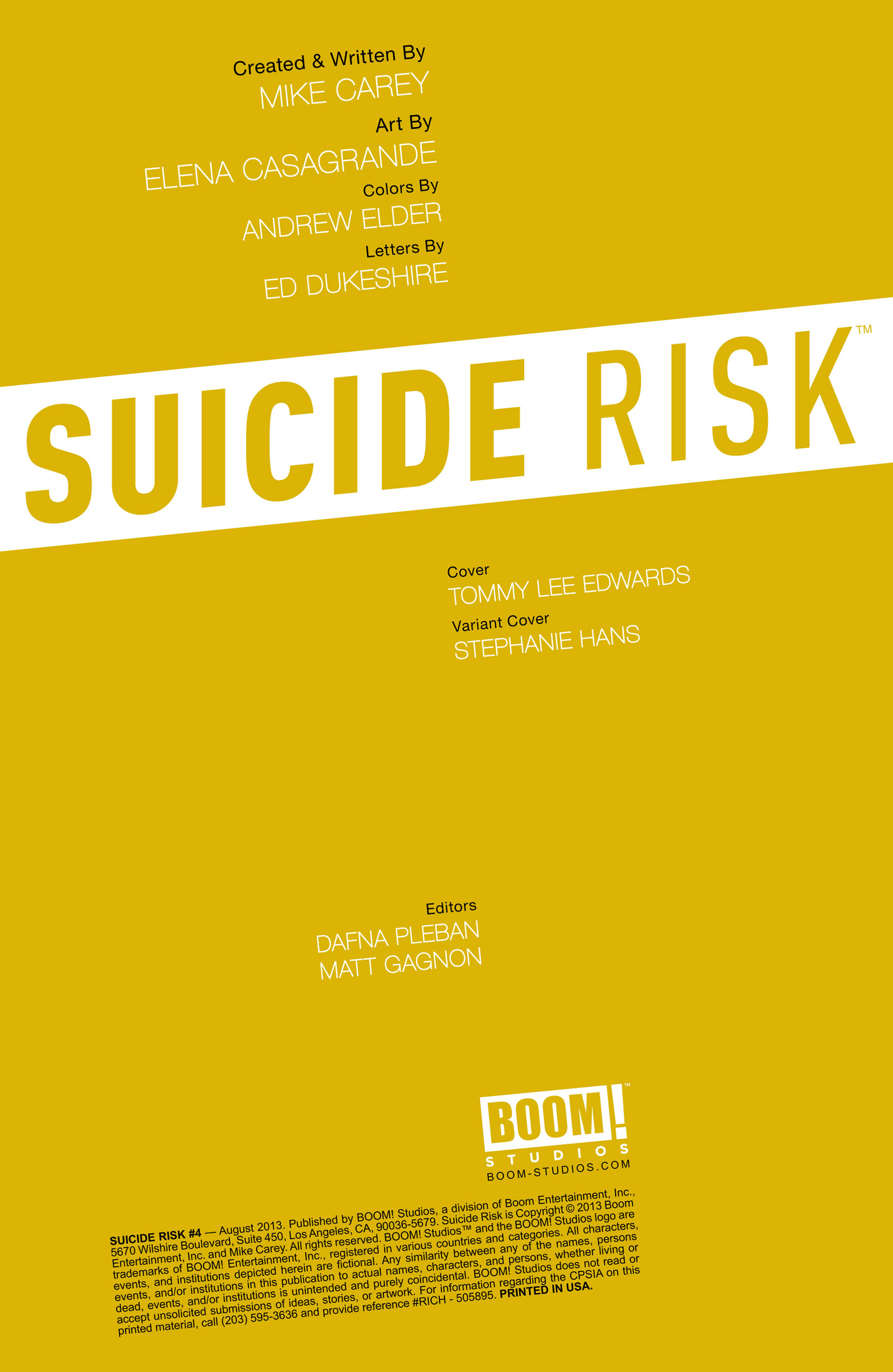 Read online Suicide Risk comic -  Issue #4 - 2
