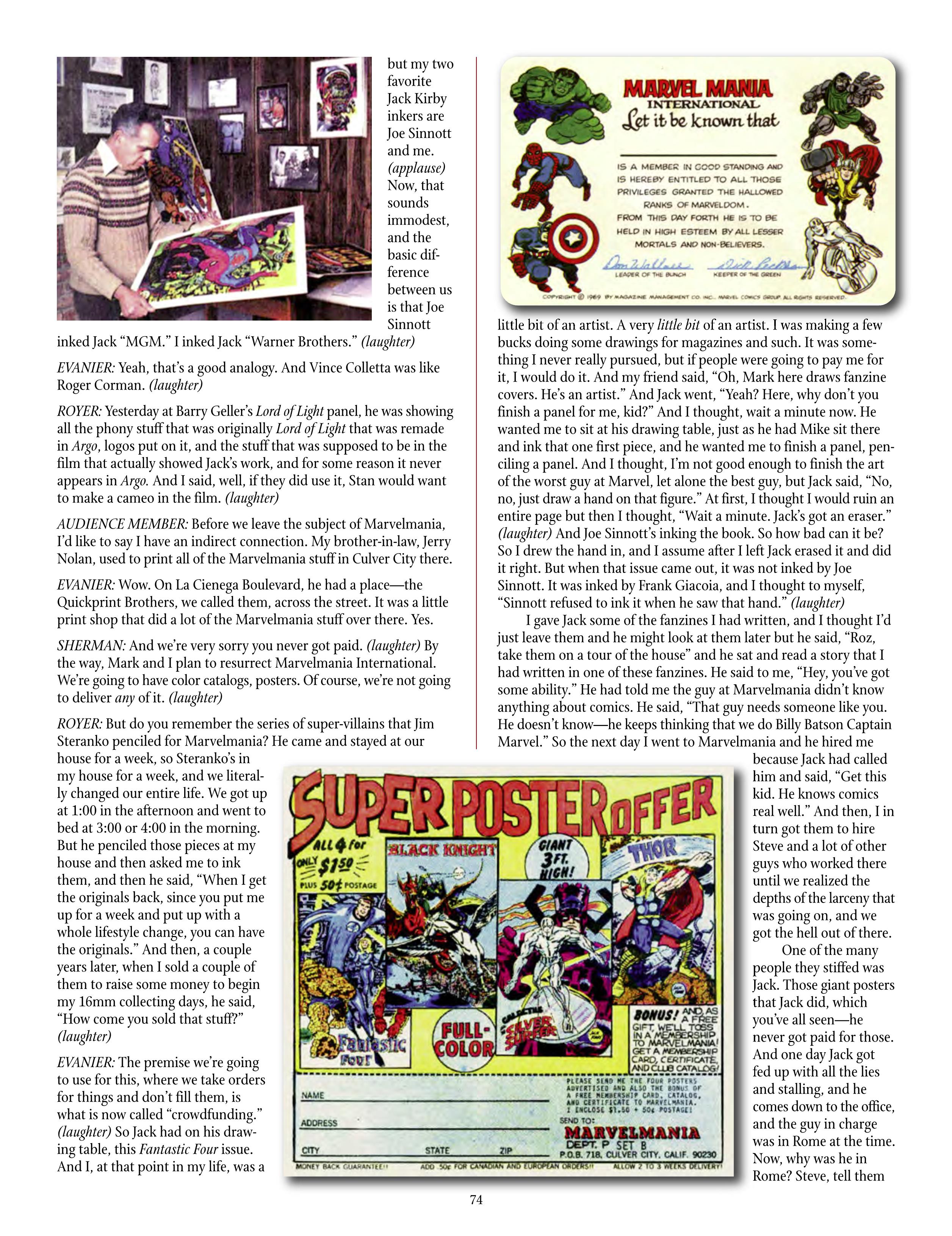 Read online The Jack Kirby Collector comic -  Issue #71 - 76
