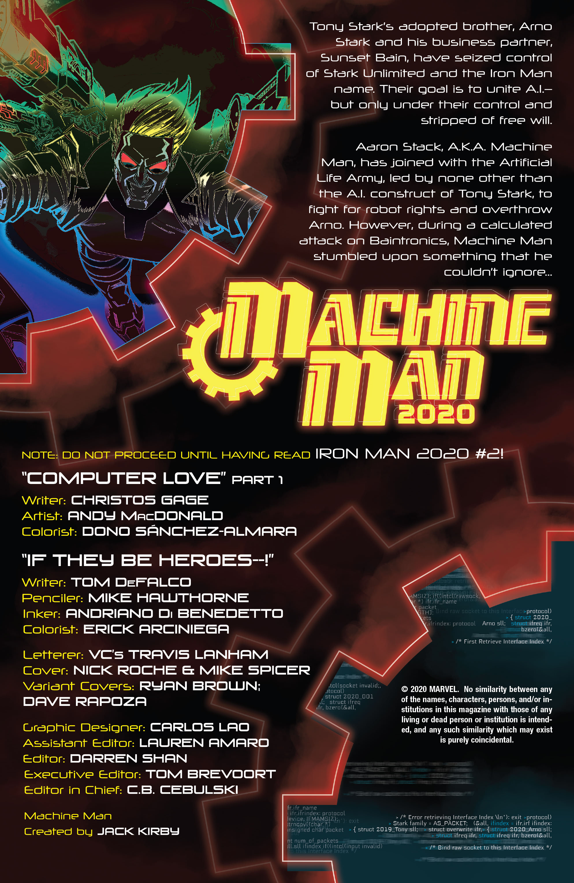 Read online 2020 Machine Man comic -  Issue #1 - 2