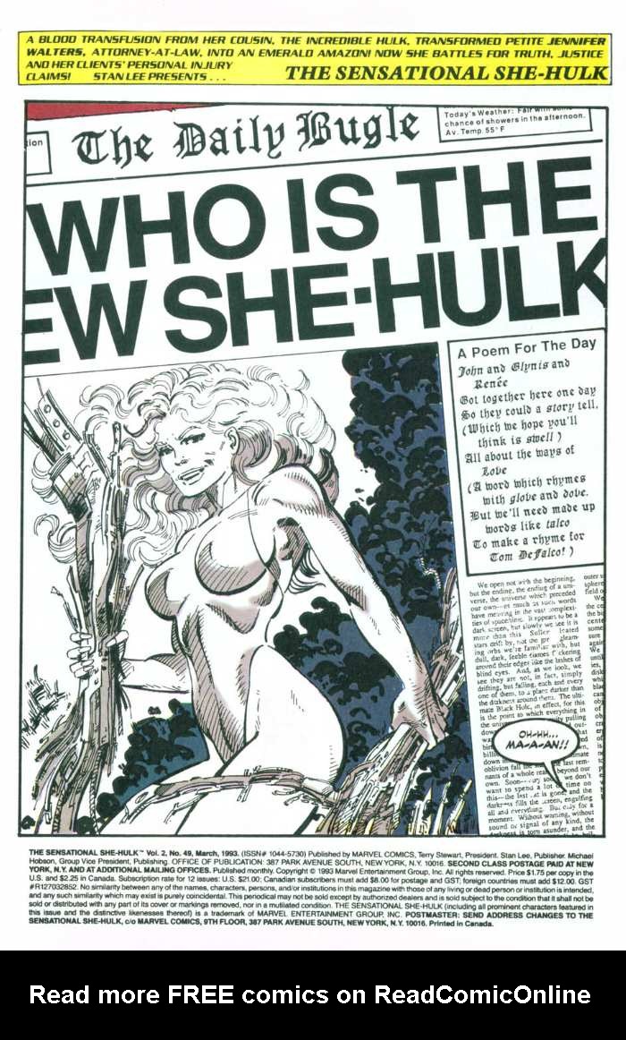 Read online The Sensational She-Hulk comic -  Issue #49 - 3