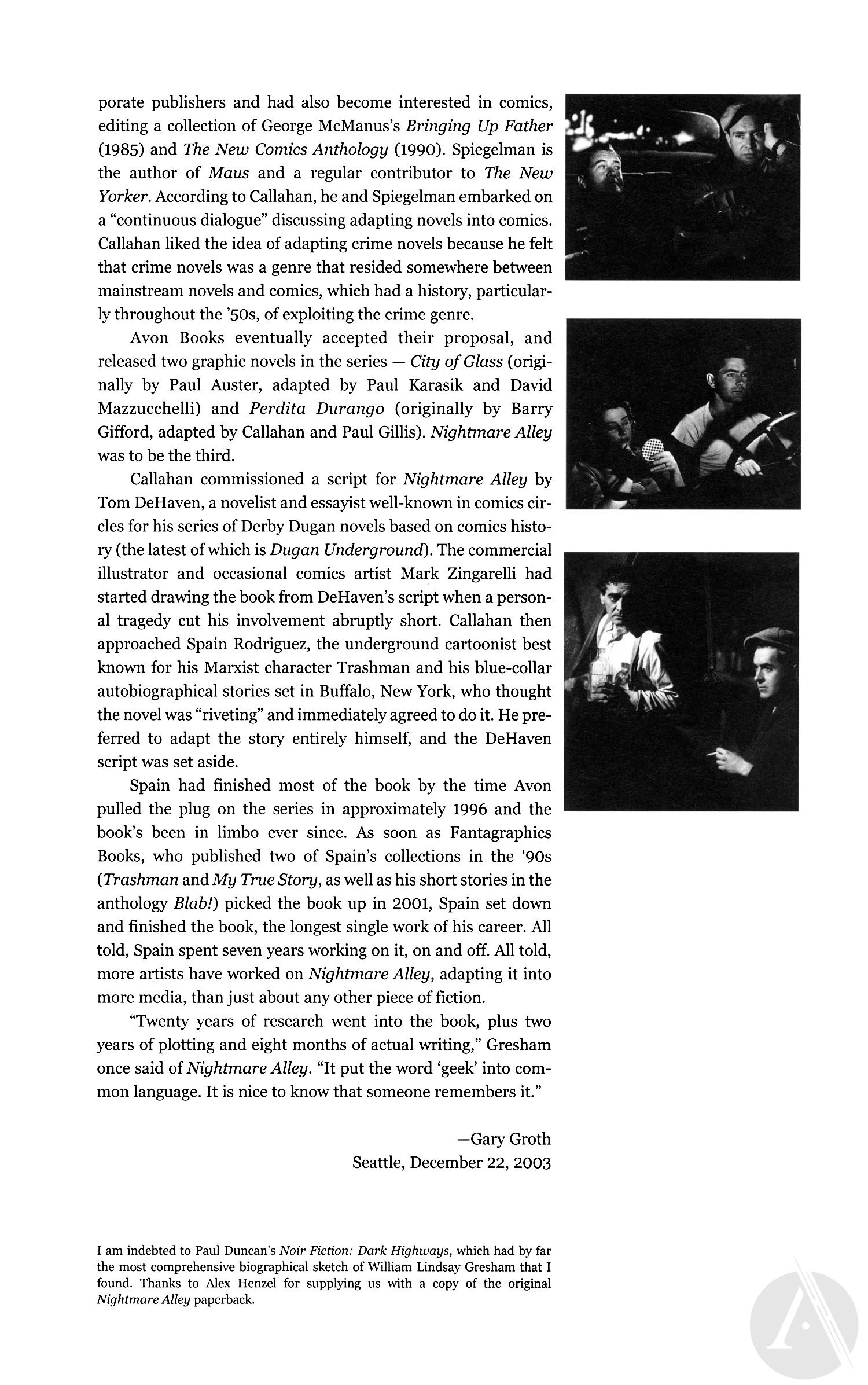 Read online Nightmare Alley comic -  Issue # TPB - 7