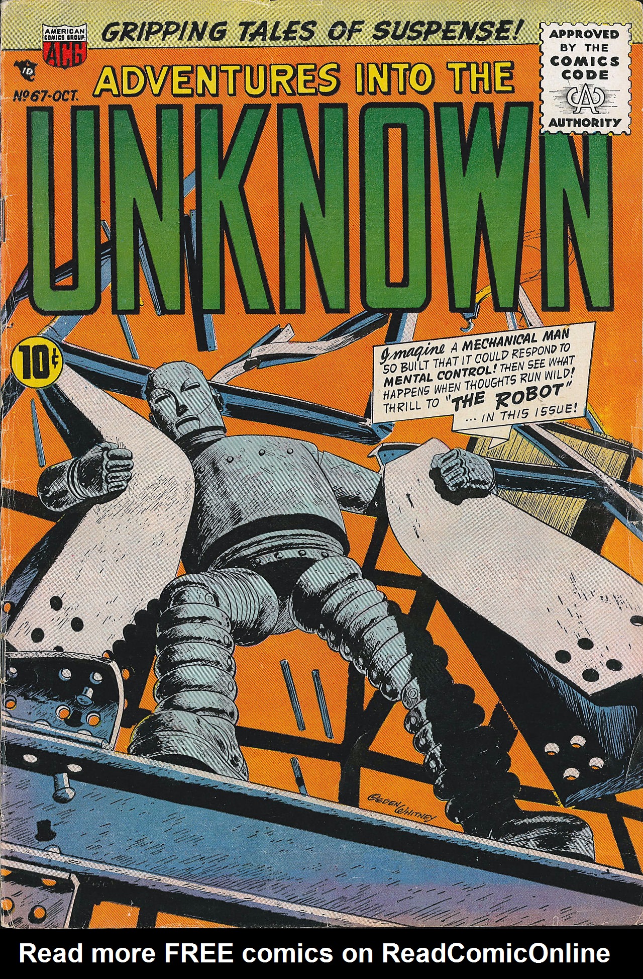 Read online Adventures Into The Unknown comic -  Issue #67 - 1