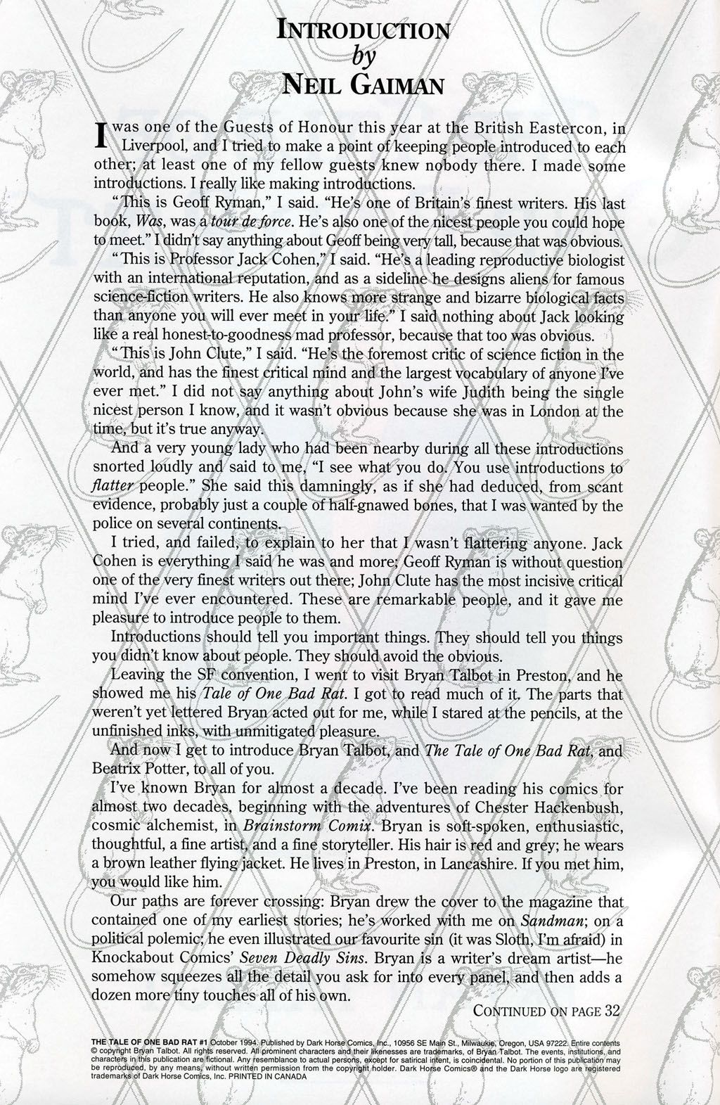 Read online The Tale of One Bad Rat comic -  Issue #1 - 2