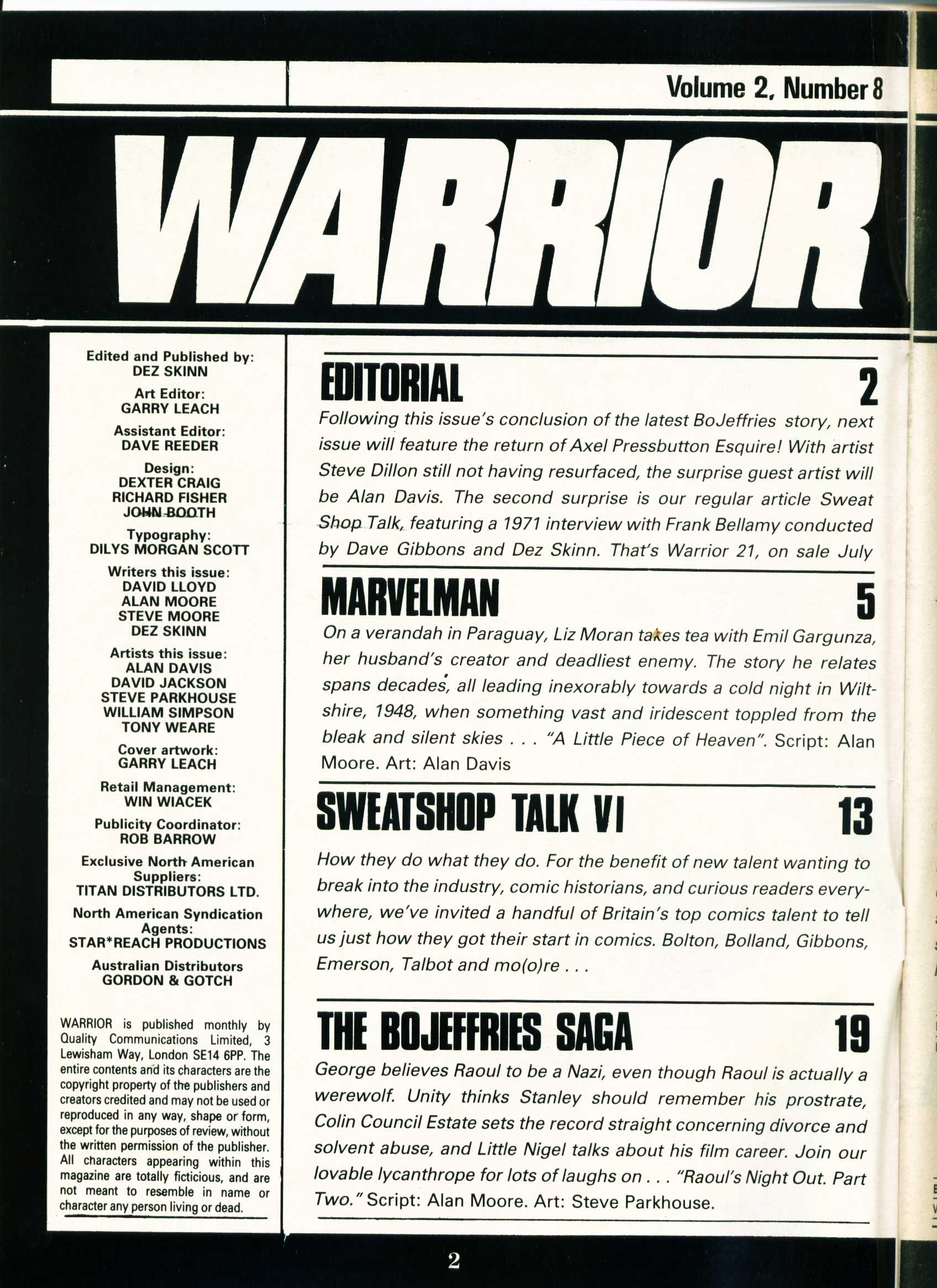 Read online Warrior comic -  Issue #20 - 2