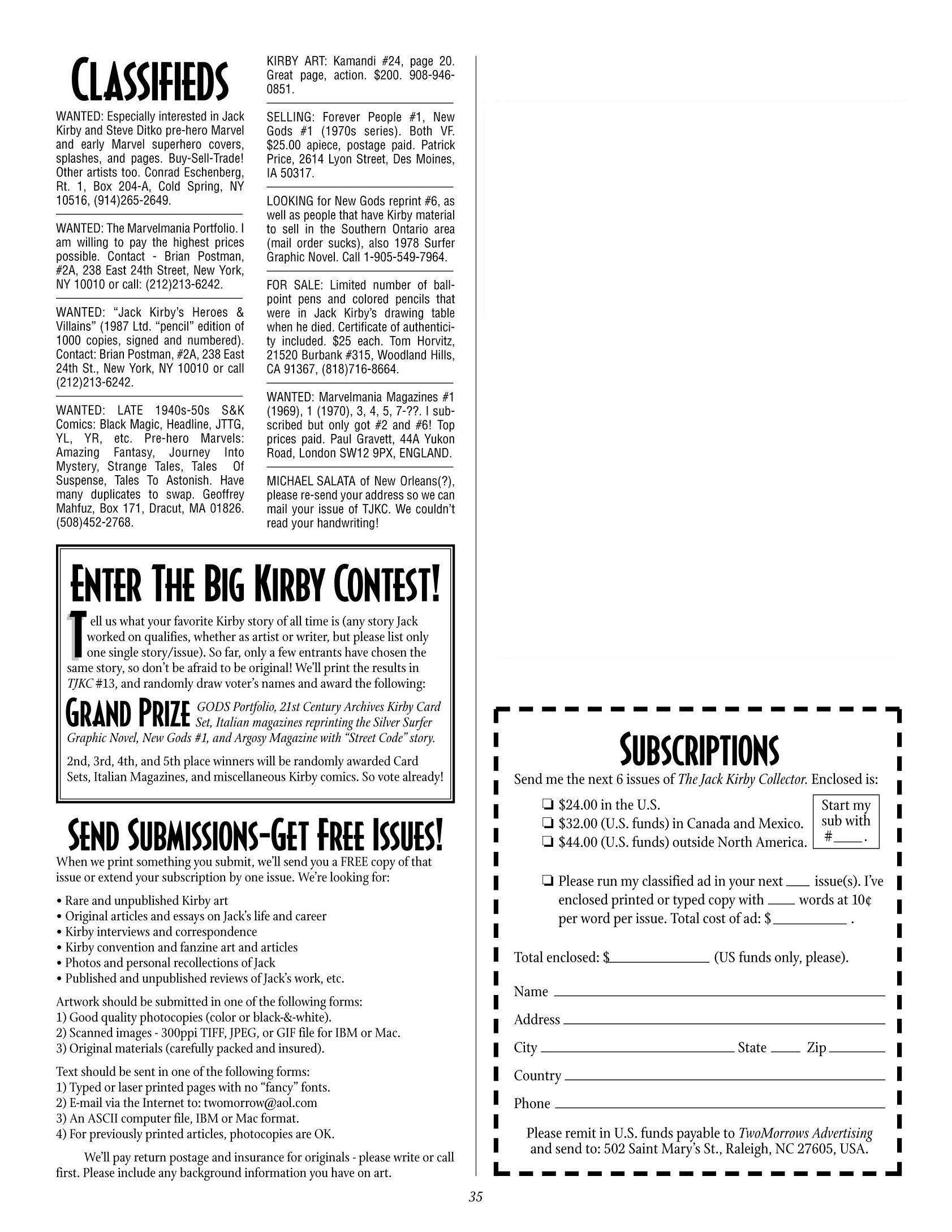 Read online The Jack Kirby Collector comic -  Issue #8 - 34
