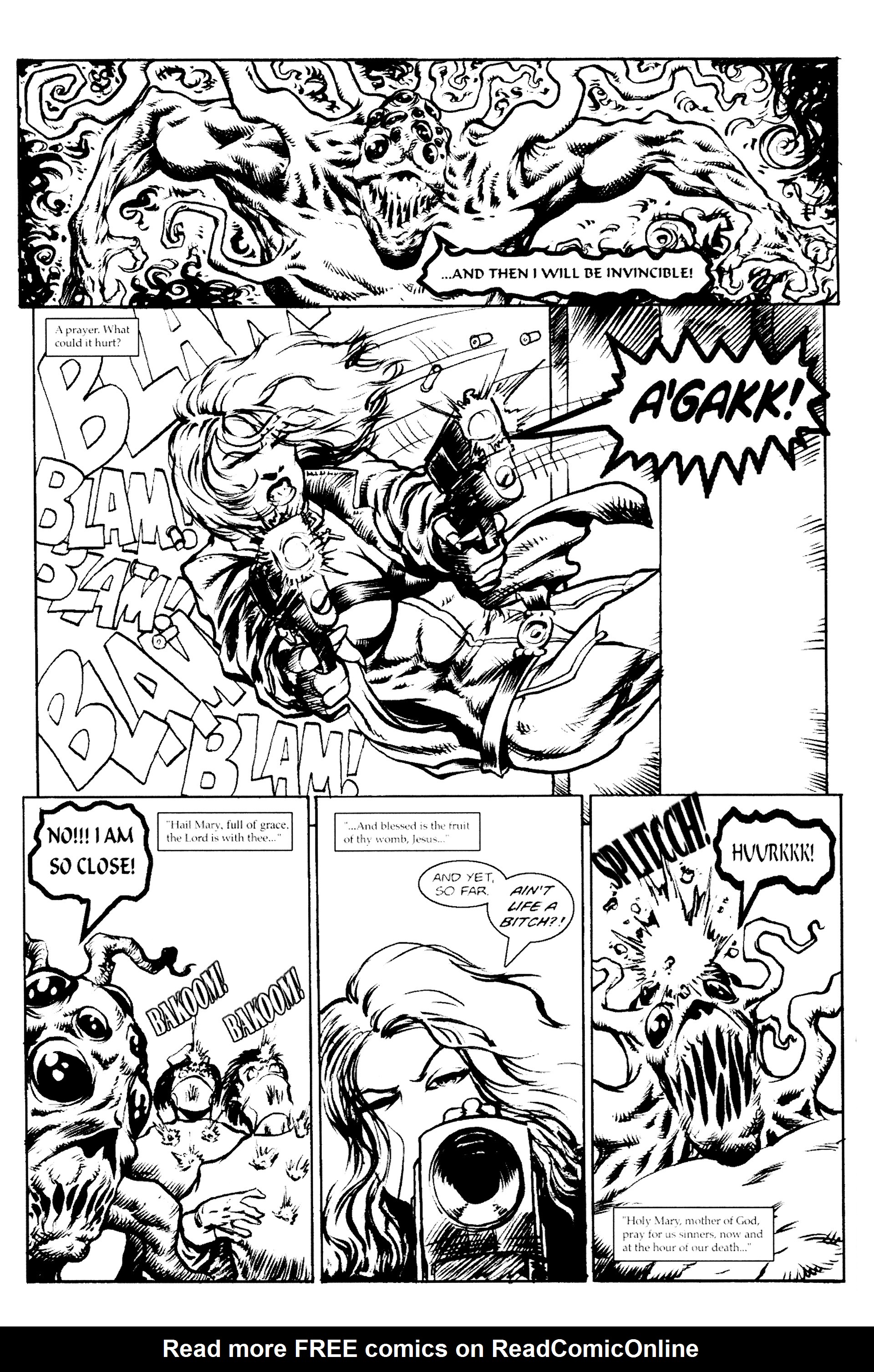 Read online Warrior Nun: Black & White comic -  Issue #4 - 24