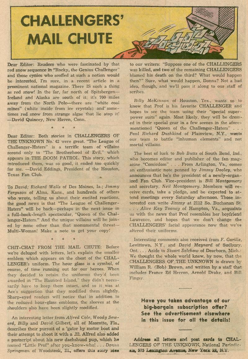 Read online Challengers of the Unknown (1958) comic -  Issue #44 - 16