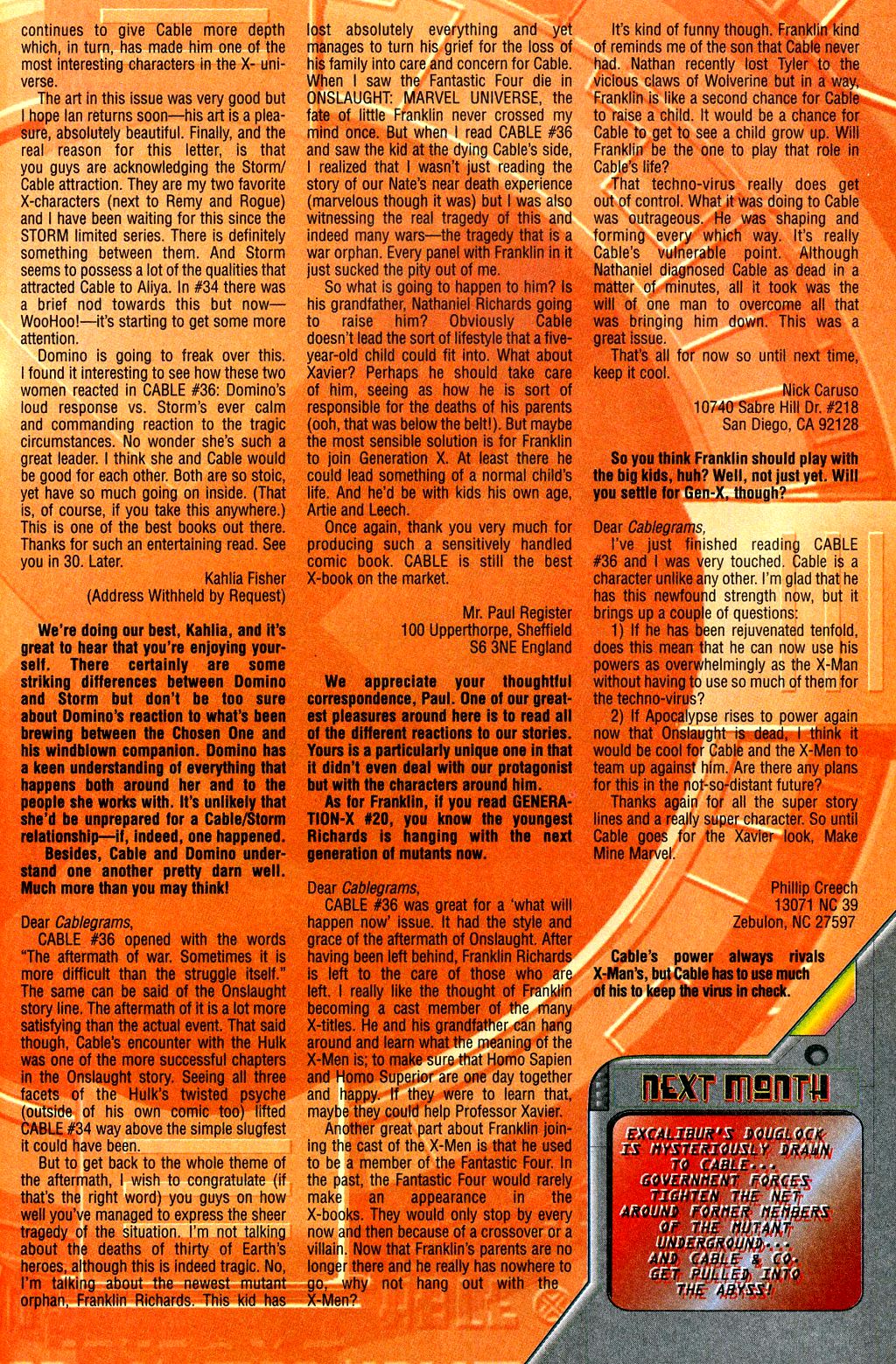 Read online Cable (1993) comic -  Issue #39 - 23