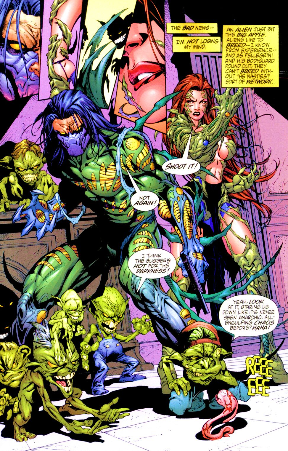 Read online Witchblade/Aliens/The Darkness/Predator: Mindhunter comic -  Issue #1 - 13