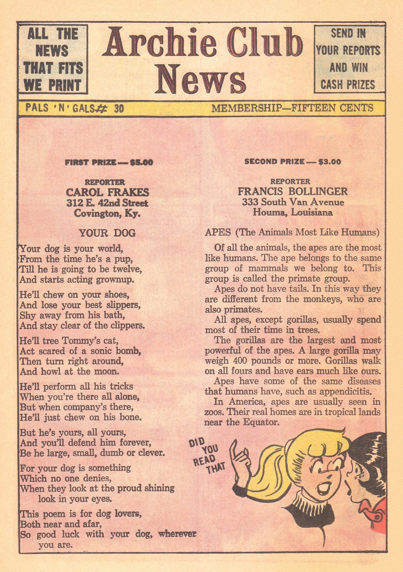 Read online Archie's Pals 'N' Gals (1952) comic -  Issue #30 - 36
