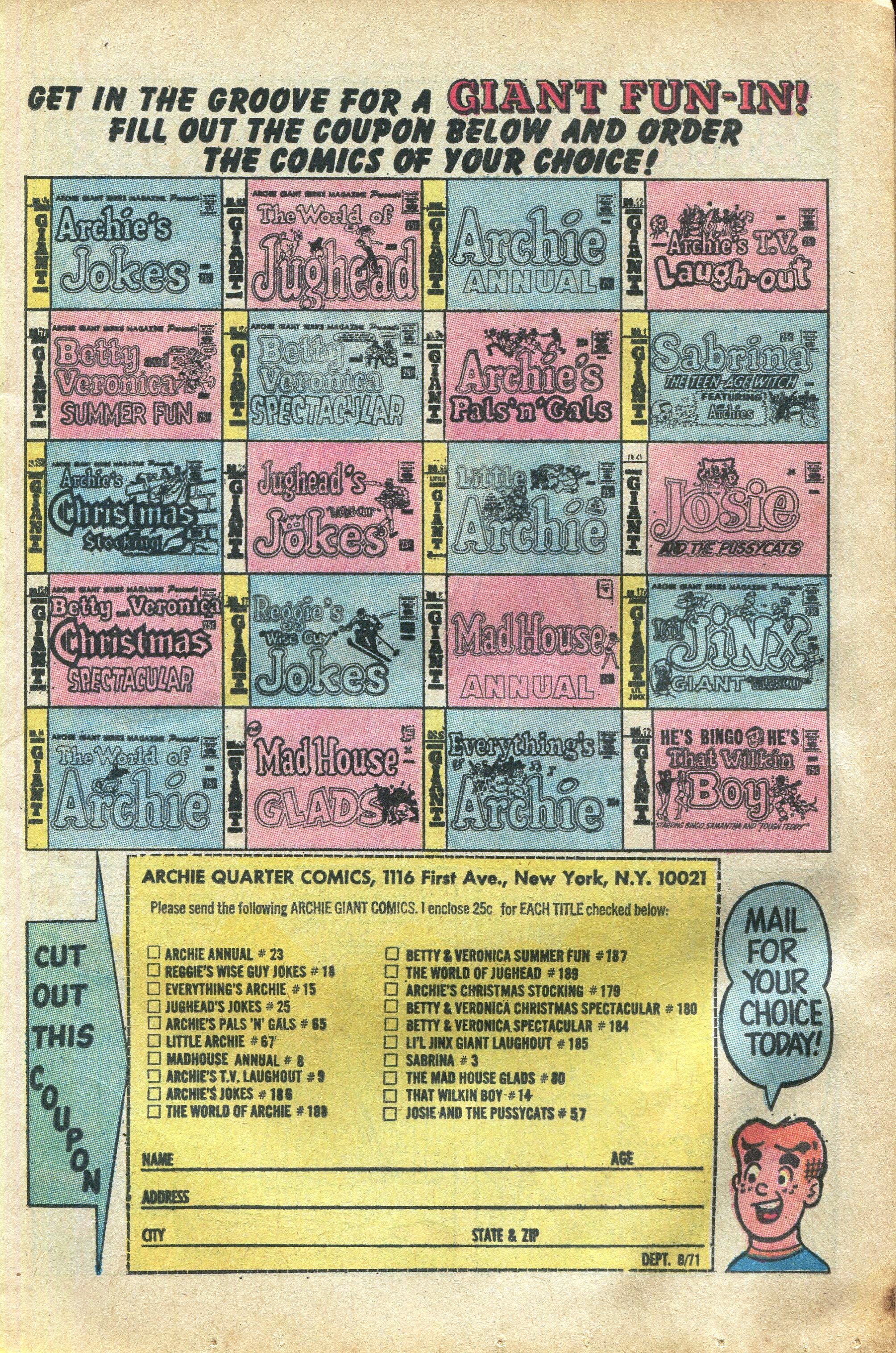 Read online Archie Giant Series Magazine comic -  Issue #186 - 35