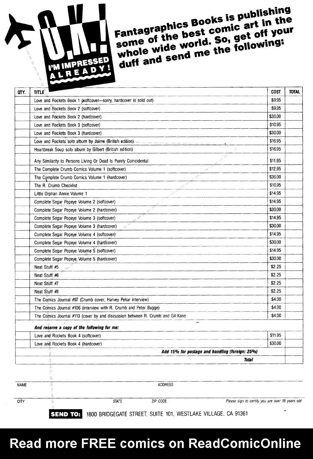 Read online Love and Rockets (1982) comic -  Issue #23 - 26