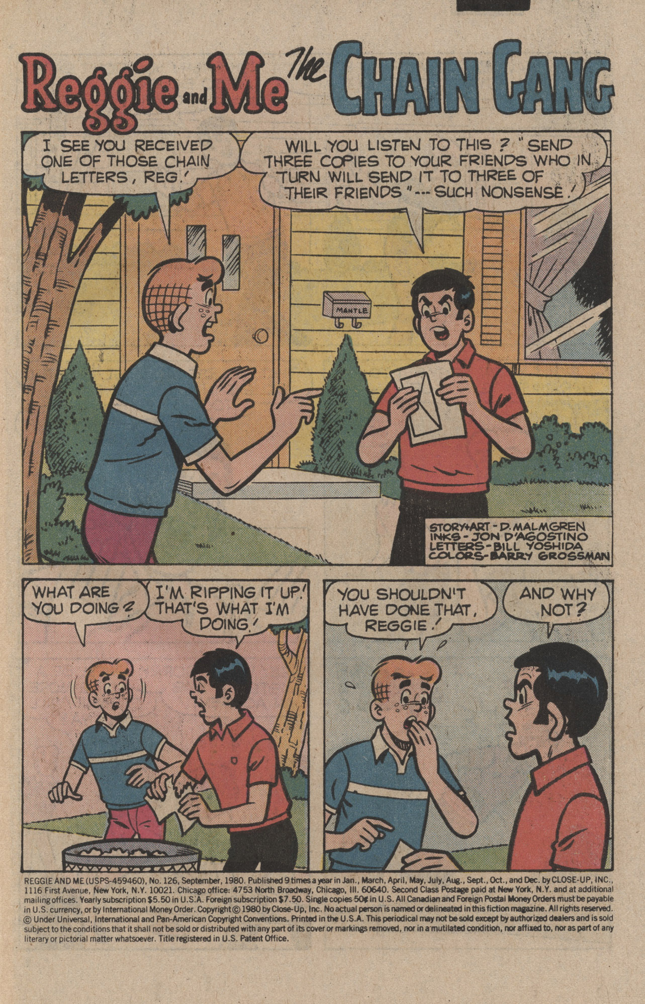 Read online Reggie and Me (1966) comic -  Issue #126 - 3
