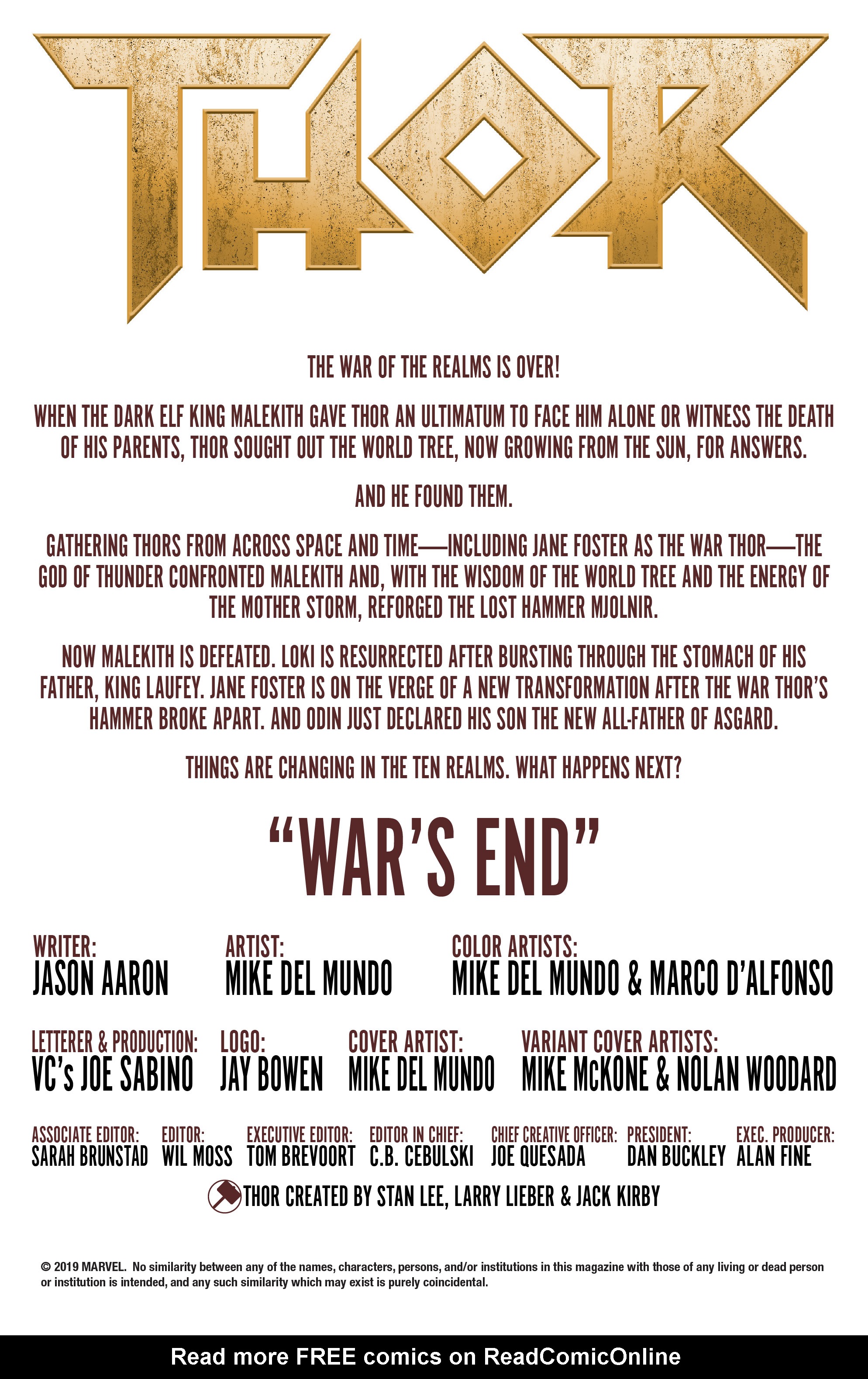 Read online Thor (2018) comic -  Issue #15 - 2