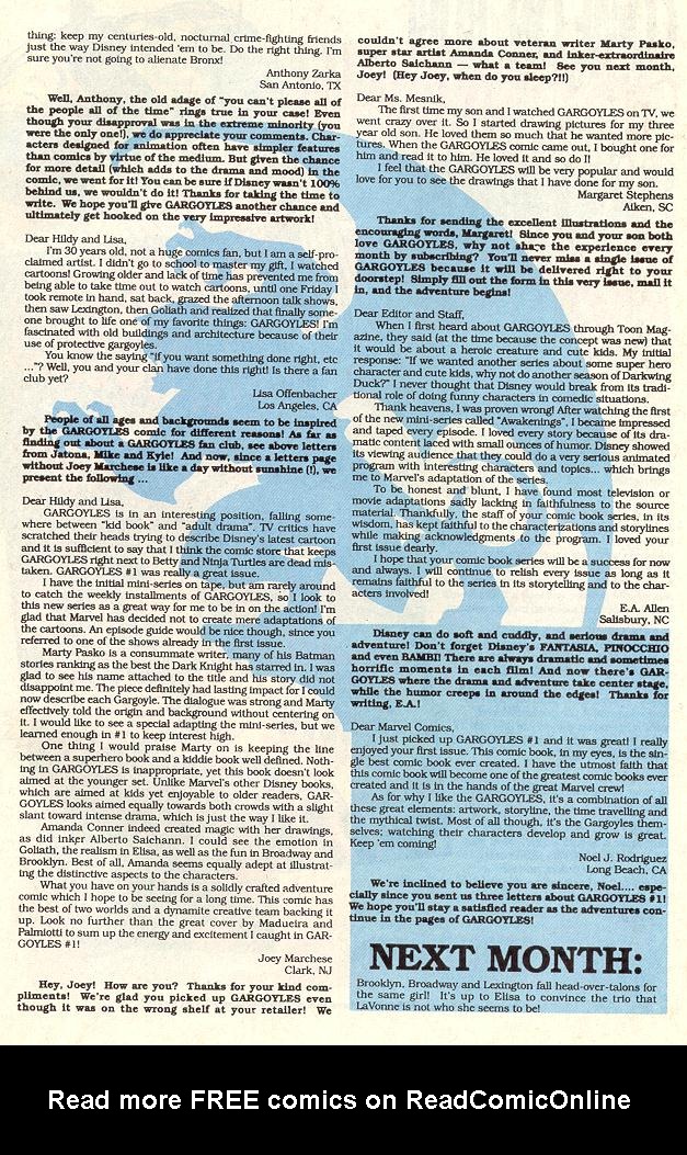 Read online Gargoyles (1995) comic -  Issue #3 - Rude Awekening - 22