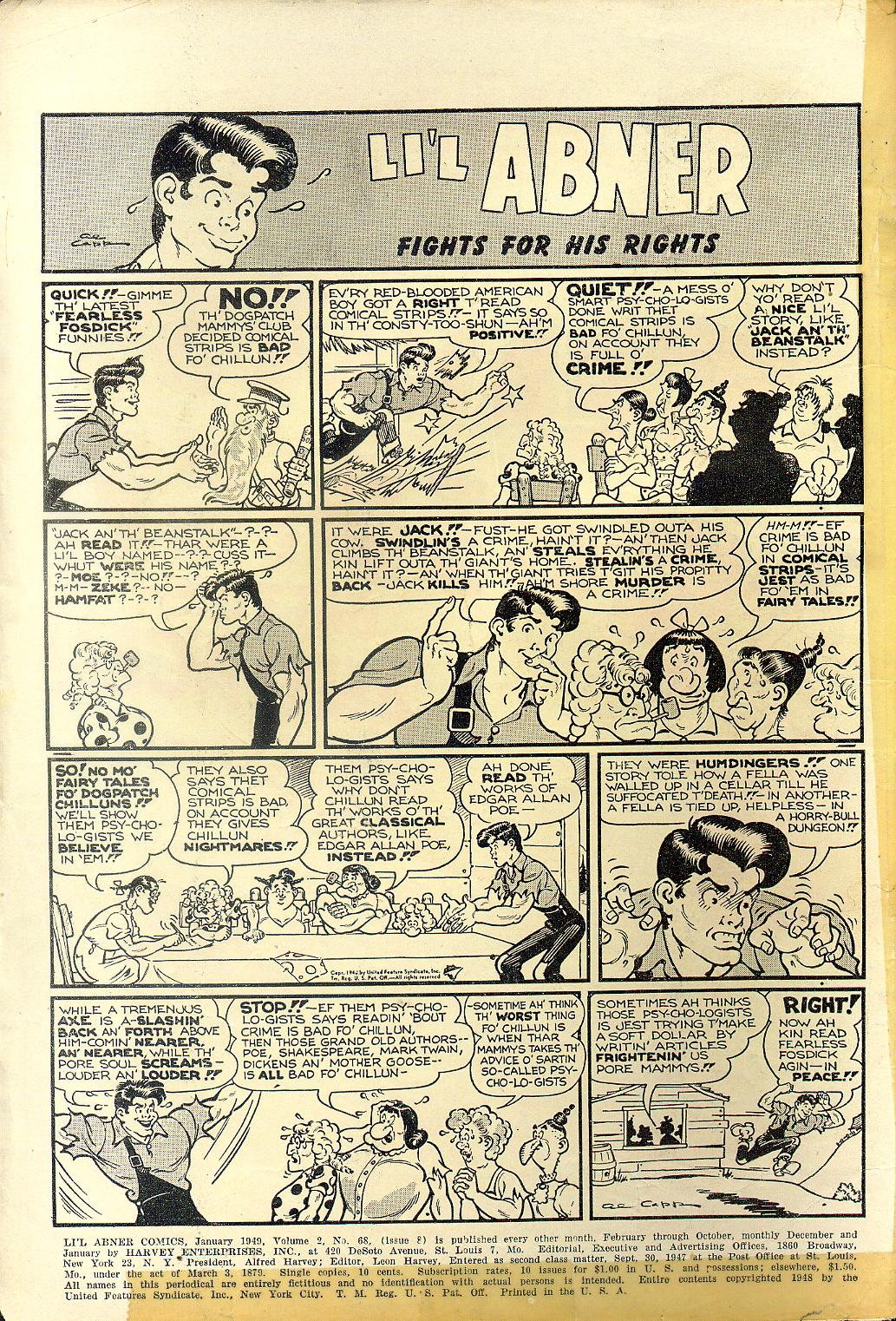 Read online Li'l Abner Comics comic -  Issue #68 - 2