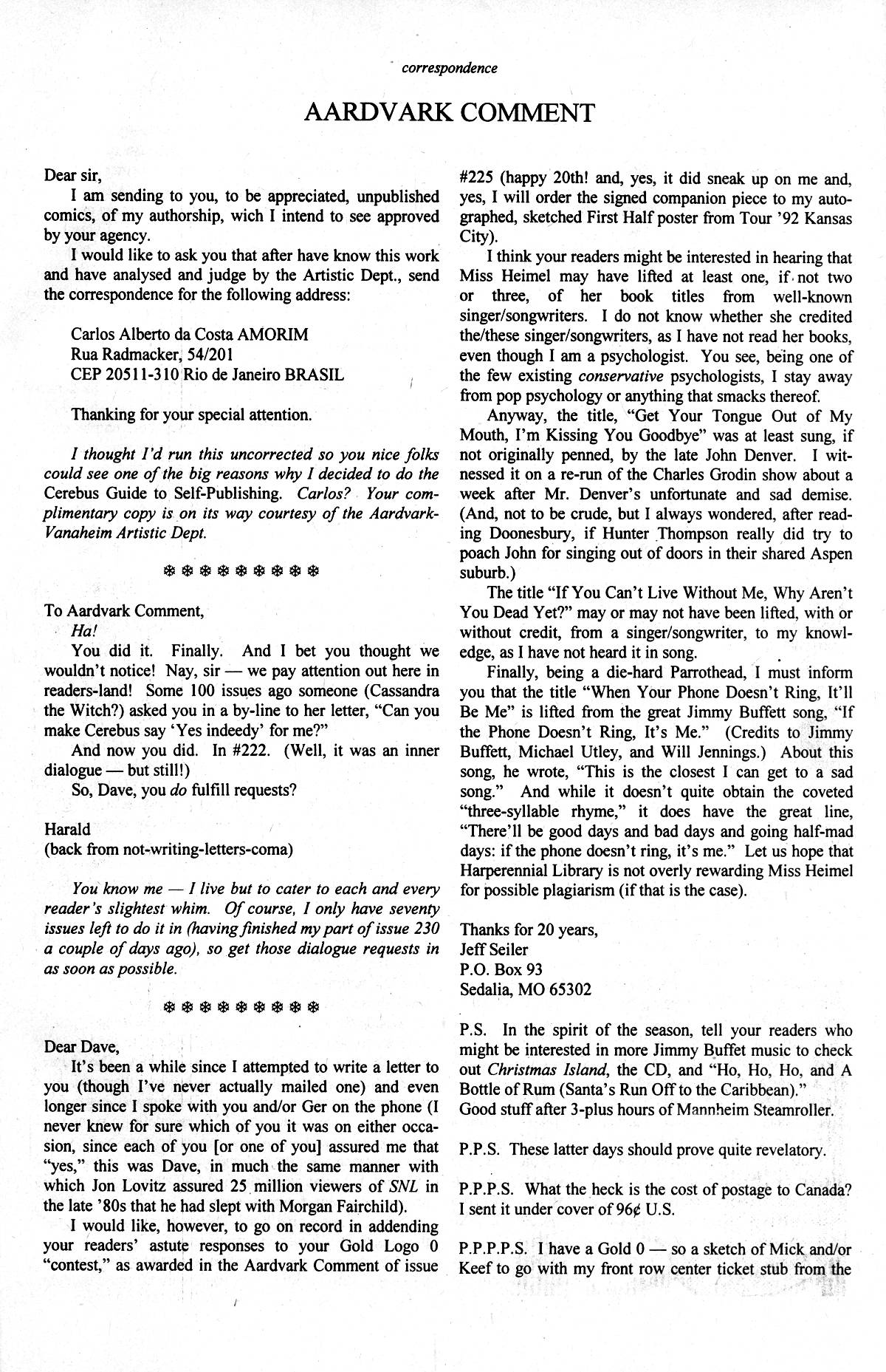 Read online Cerebus comic -  Issue #229 - 22