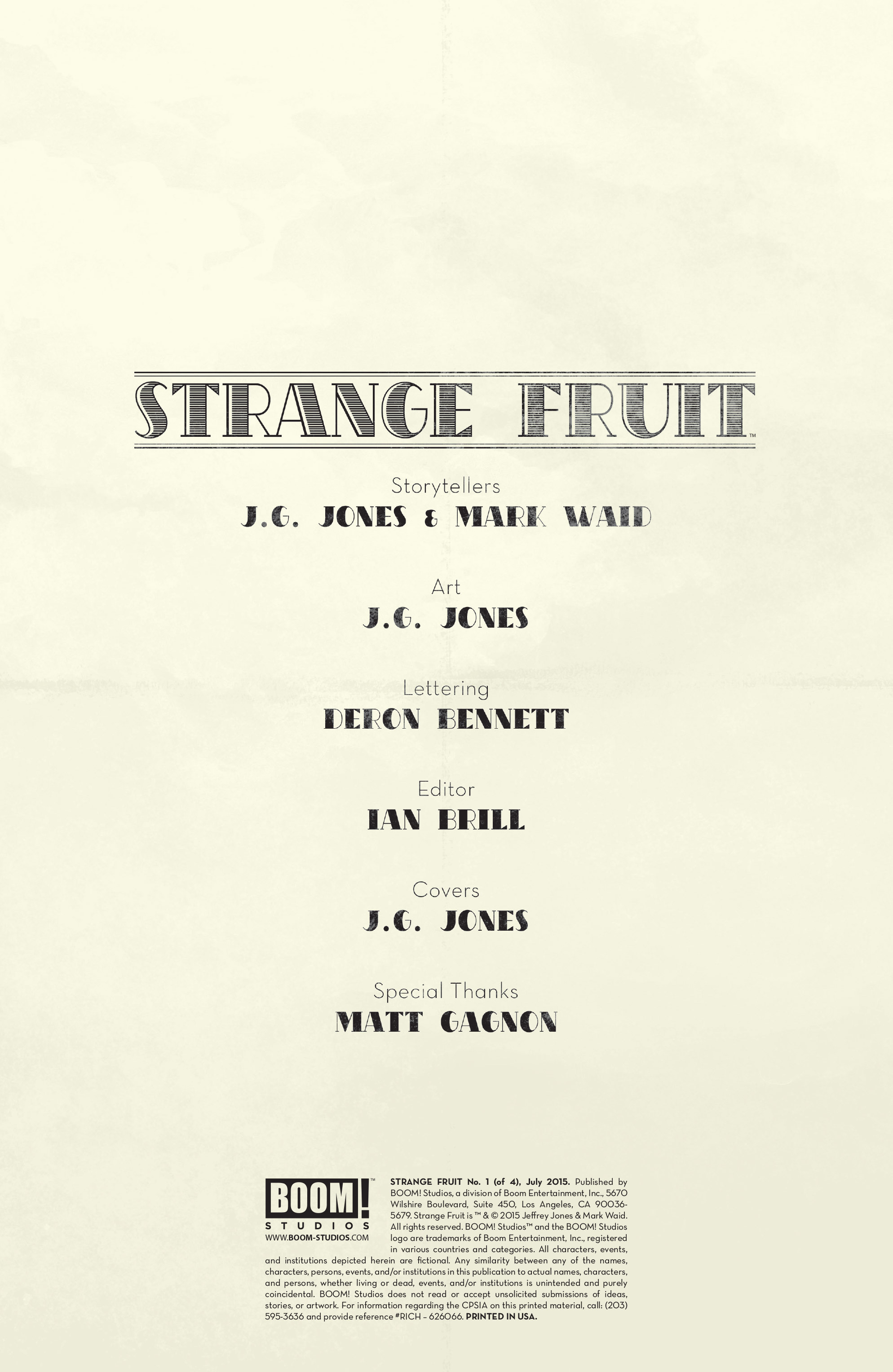 Read online Strange Fruit comic -  Issue #1 - 2