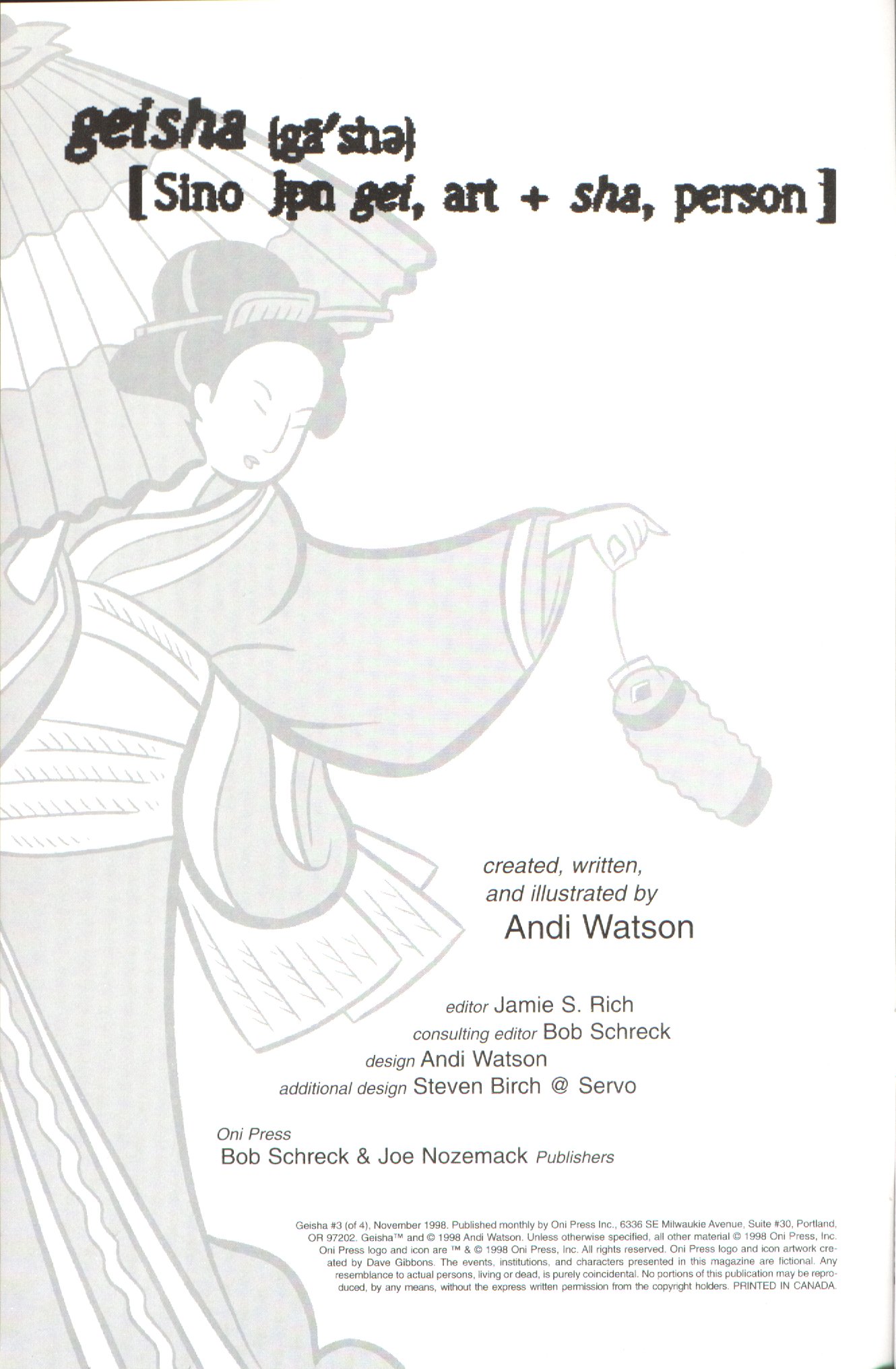 Read online Geisha comic -  Issue #3 - 2