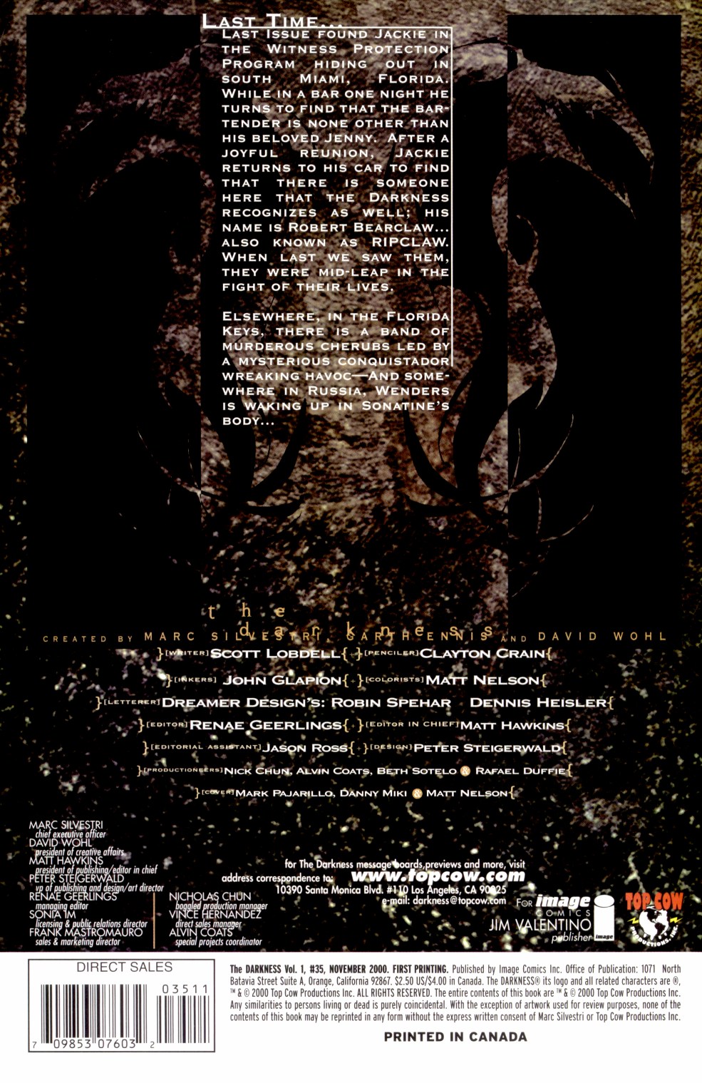 Read online The Darkness (1996) comic -  Issue #35 - 2