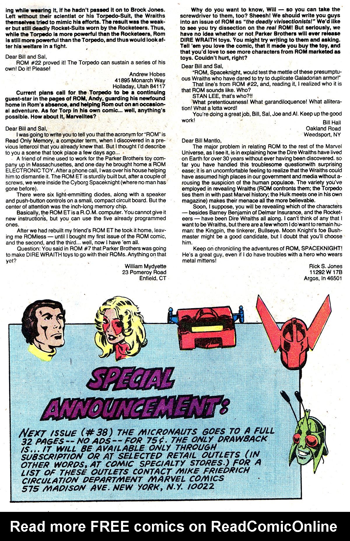 Read online ROM (1979) comic -  Issue #26 - 23