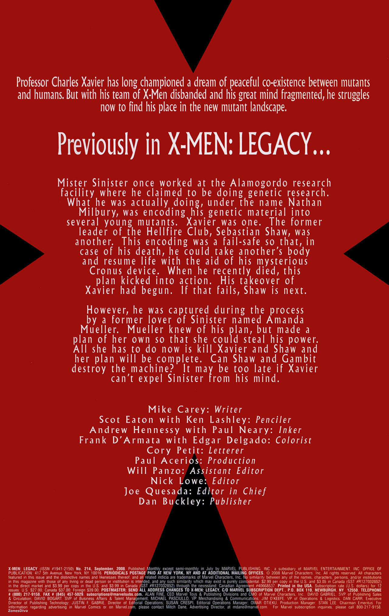 Read online X-Men Legacy (2008) comic -  Issue #214 - 2