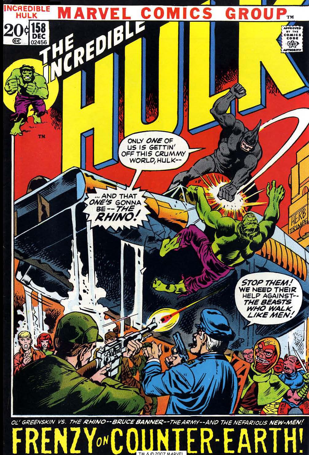 Read online The Incredible Hulk (1968) comic -  Issue #158 - 1
