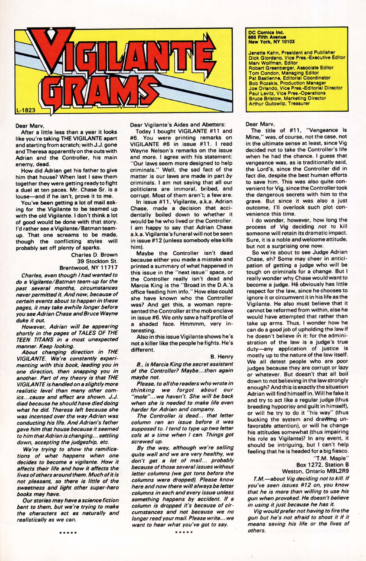 Read online Vigilante (1983) comic -  Issue #14 - 26
