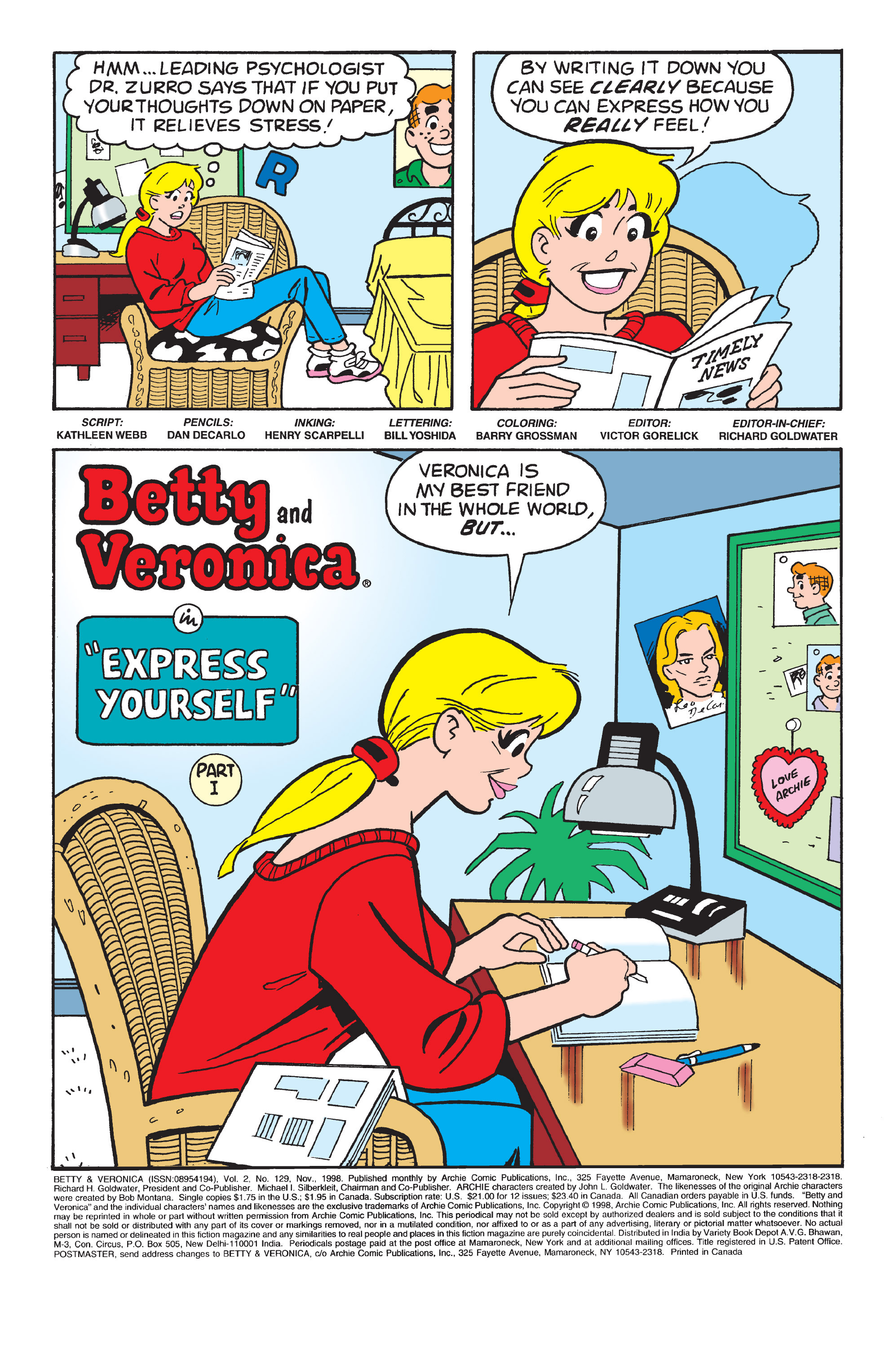Read online Betty and Veronica (1987) comic -  Issue #129 - 2