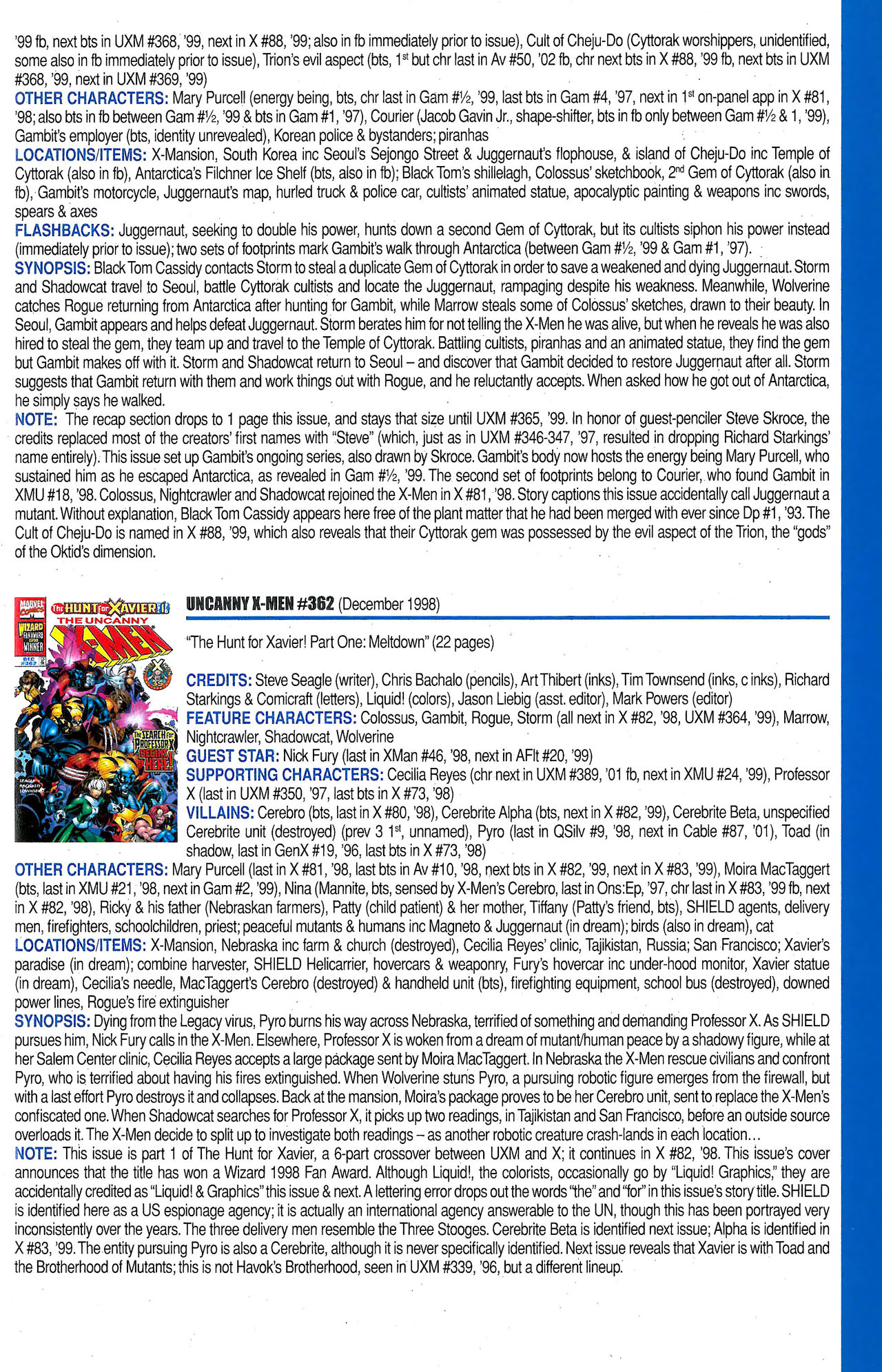 Read online Official Index to the Marvel Universe comic -  Issue #9 - 59