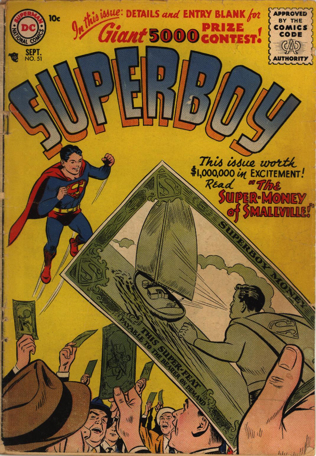 Read online Superboy (1949) comic -  Issue #51 - 1