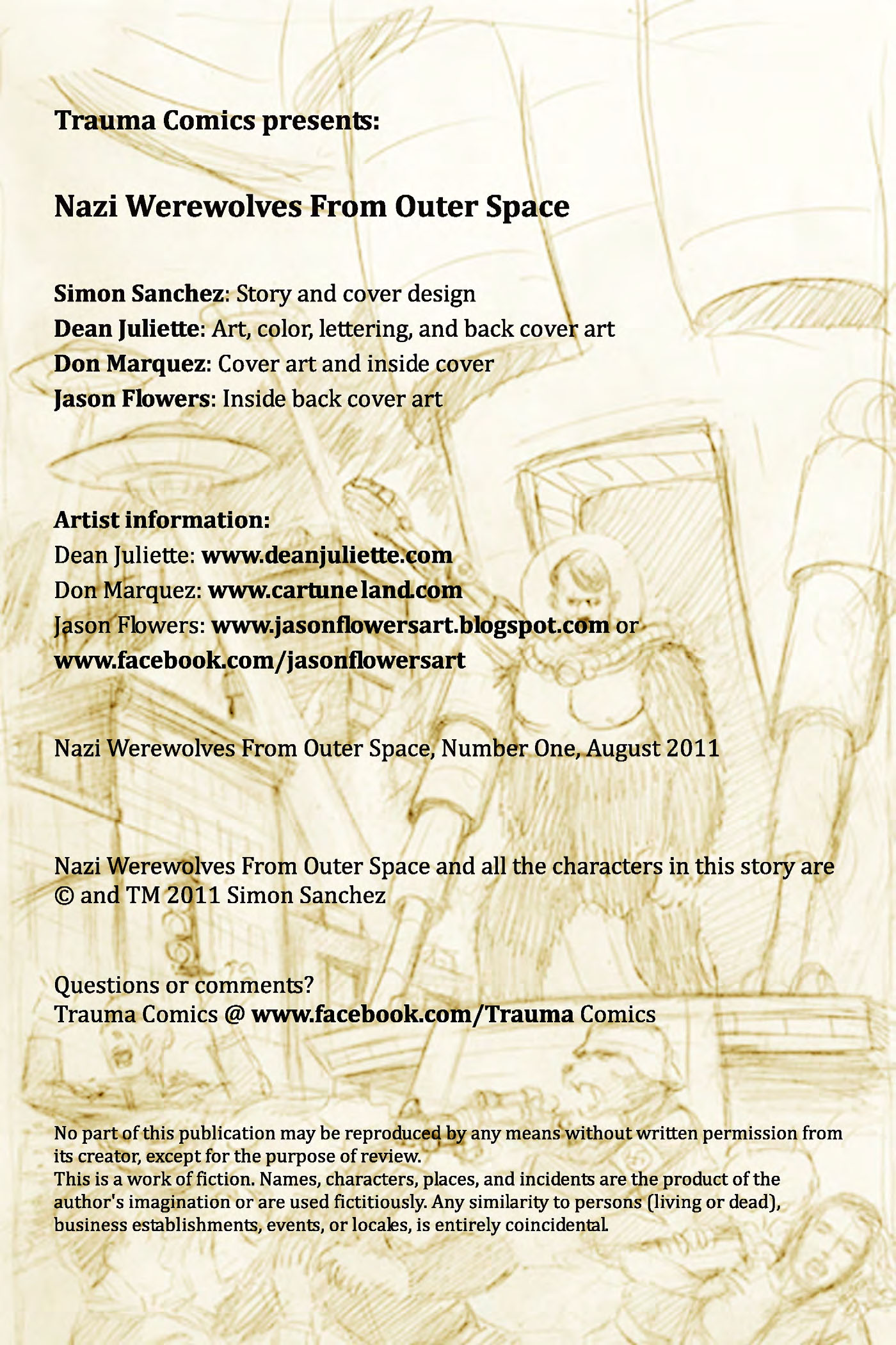 Read online Nazi Werewolves from Outer Space comic -  Issue #1 - 2