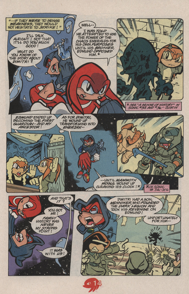 Read online Knuckles the Echidna comic -  Issue #18 - 21