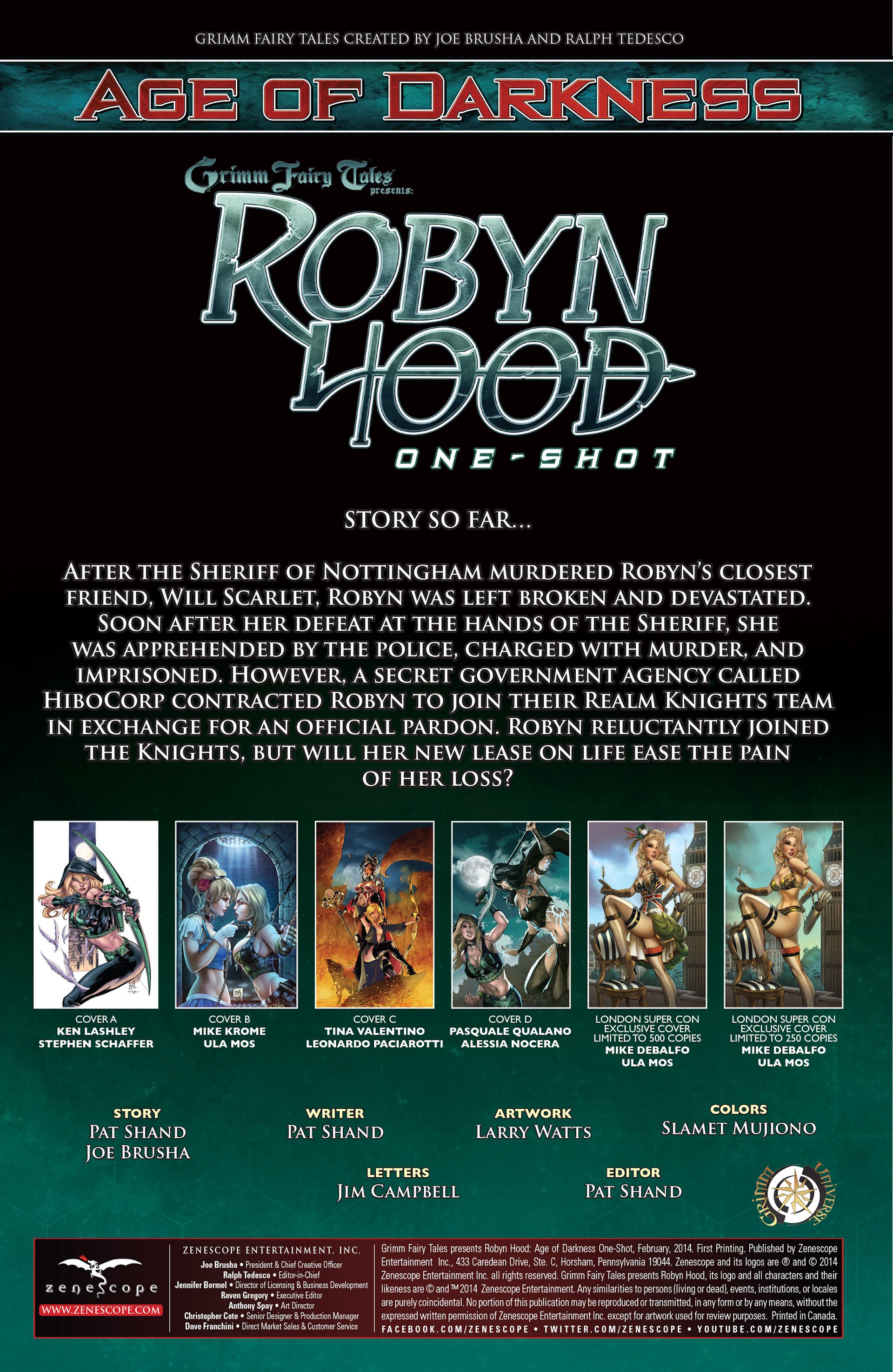 Read online Grimm Fairy Tales presents Robyn Hood: Age of Darkness comic -  Issue # Full - 2