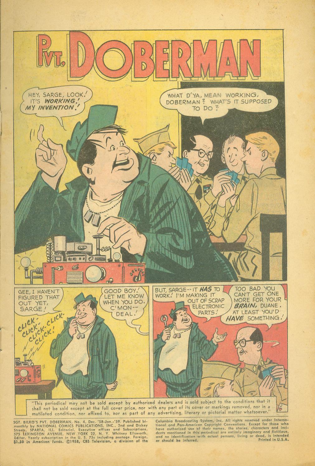 Read online Sgt. Bilko's Pvt. Doberman comic -  Issue #4 - 3