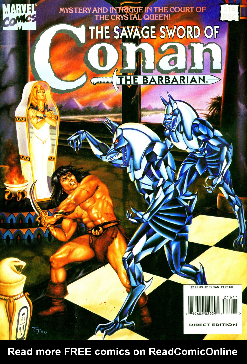 Read online The Savage Sword Of Conan comic -  Issue #216 - 1