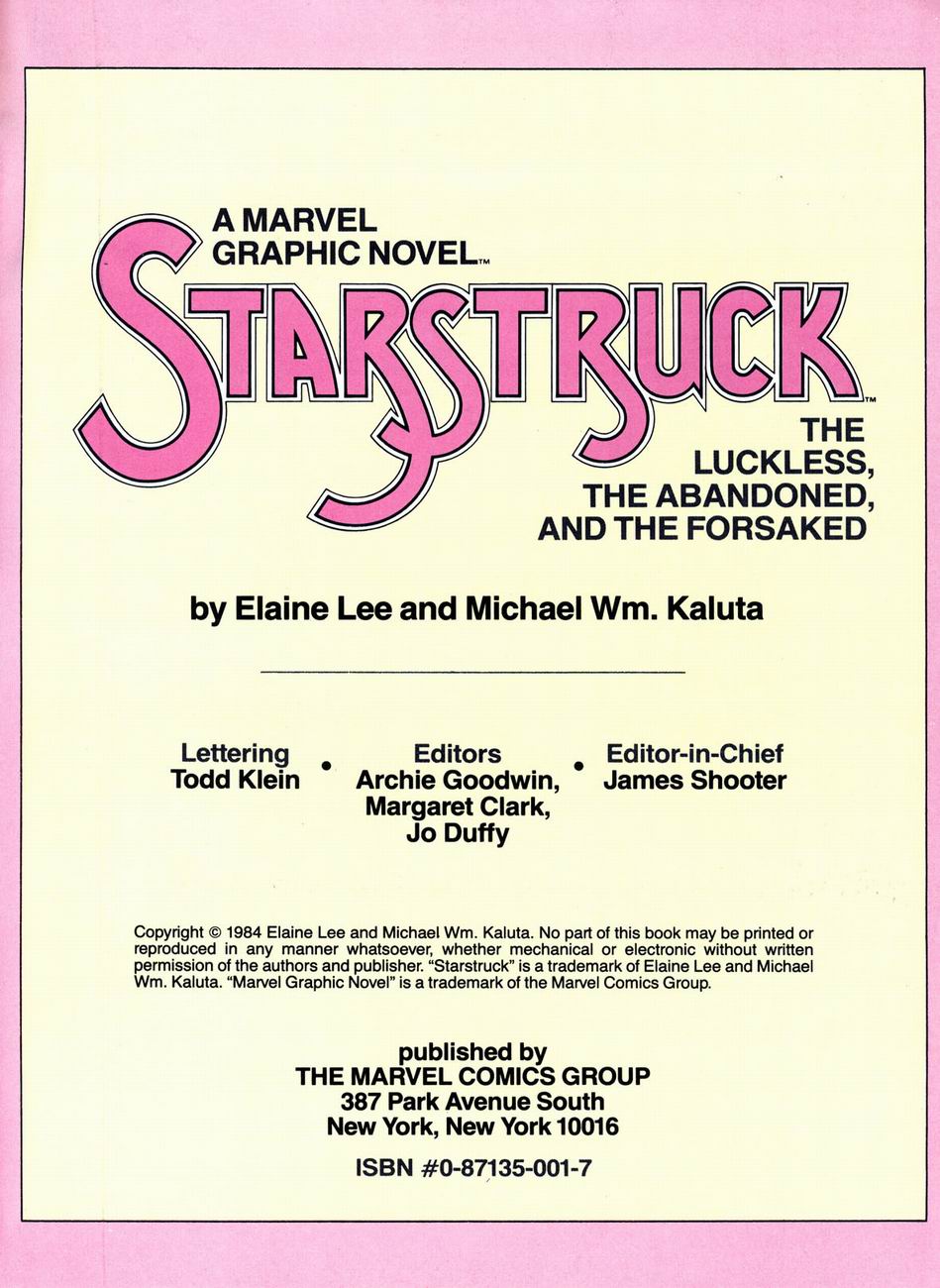 Read online Marvel Graphic Novel comic -  Issue #13 - Starstruck - 2