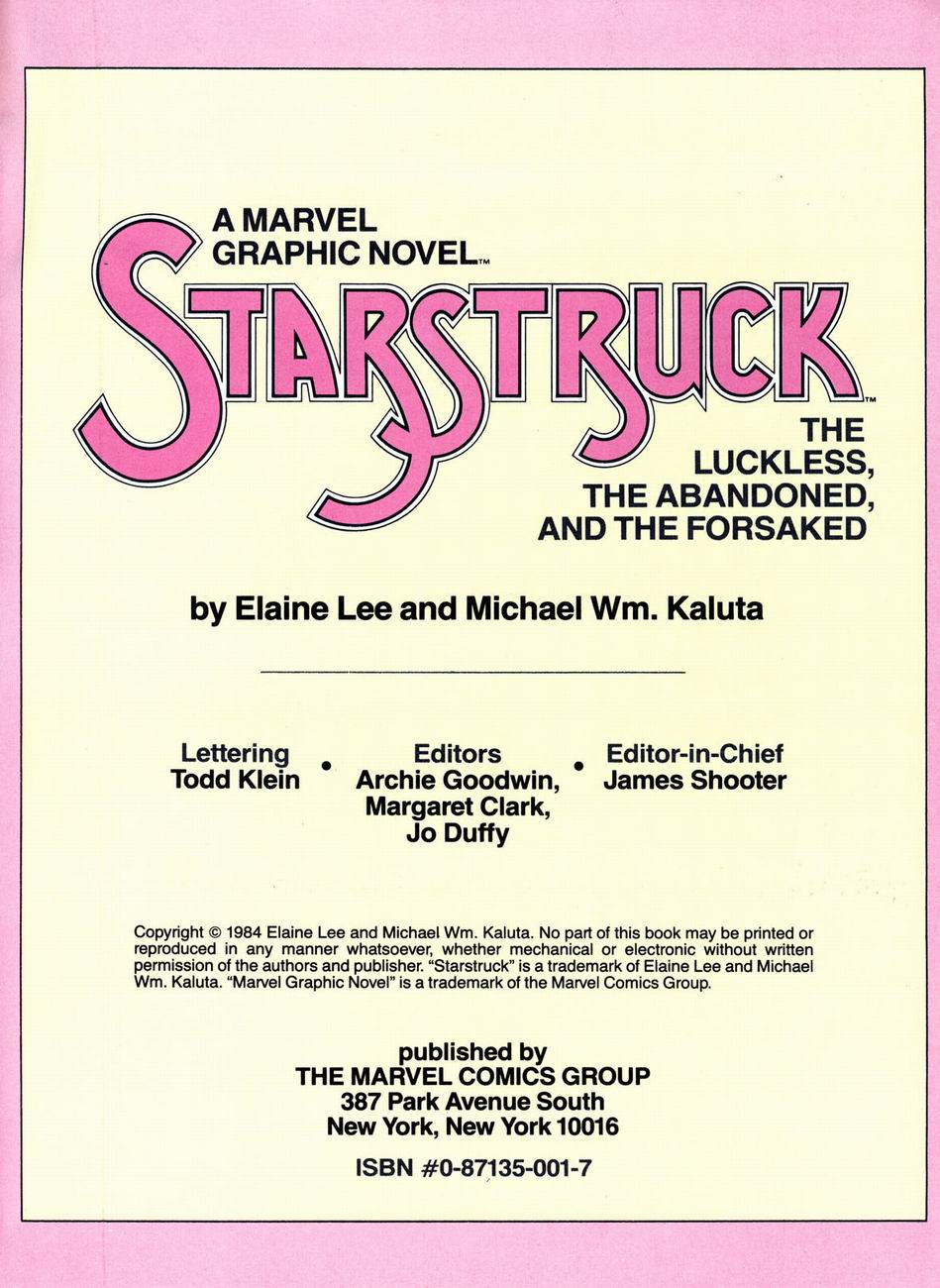 Marvel Graphic Novel 13 - Starstruck Page 2