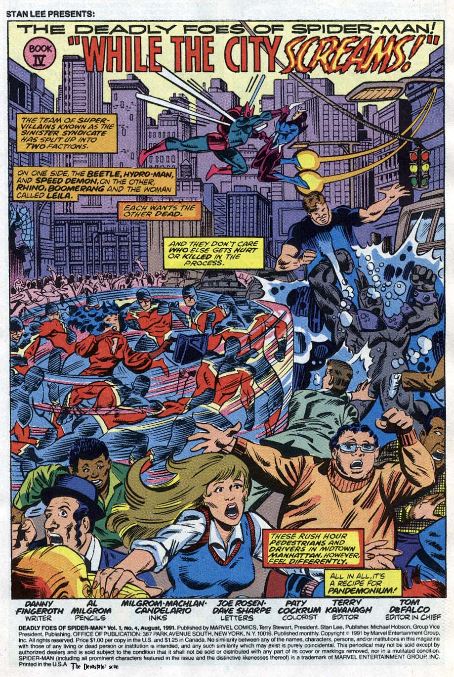 Read online Deadly Foes of Spider-Man comic -  Issue #4 - 2