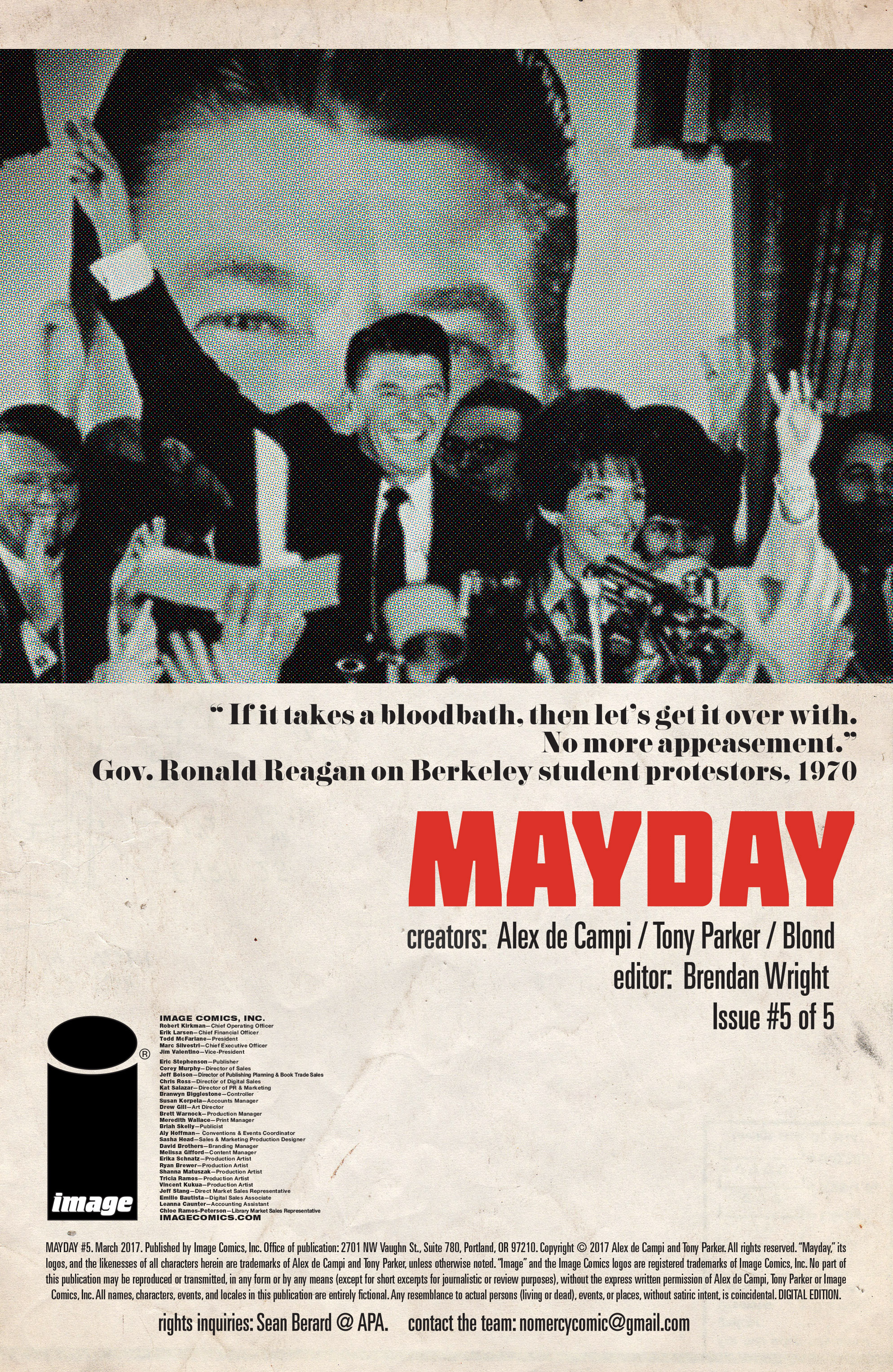 Read online Mayday comic -  Issue #5 - 2