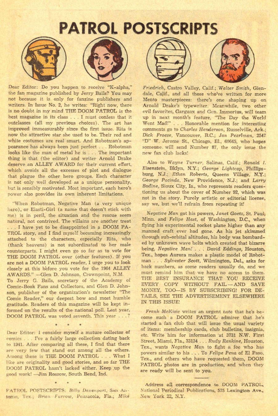 Read online Doom Patrol (1964) comic -  Issue #95 - 22