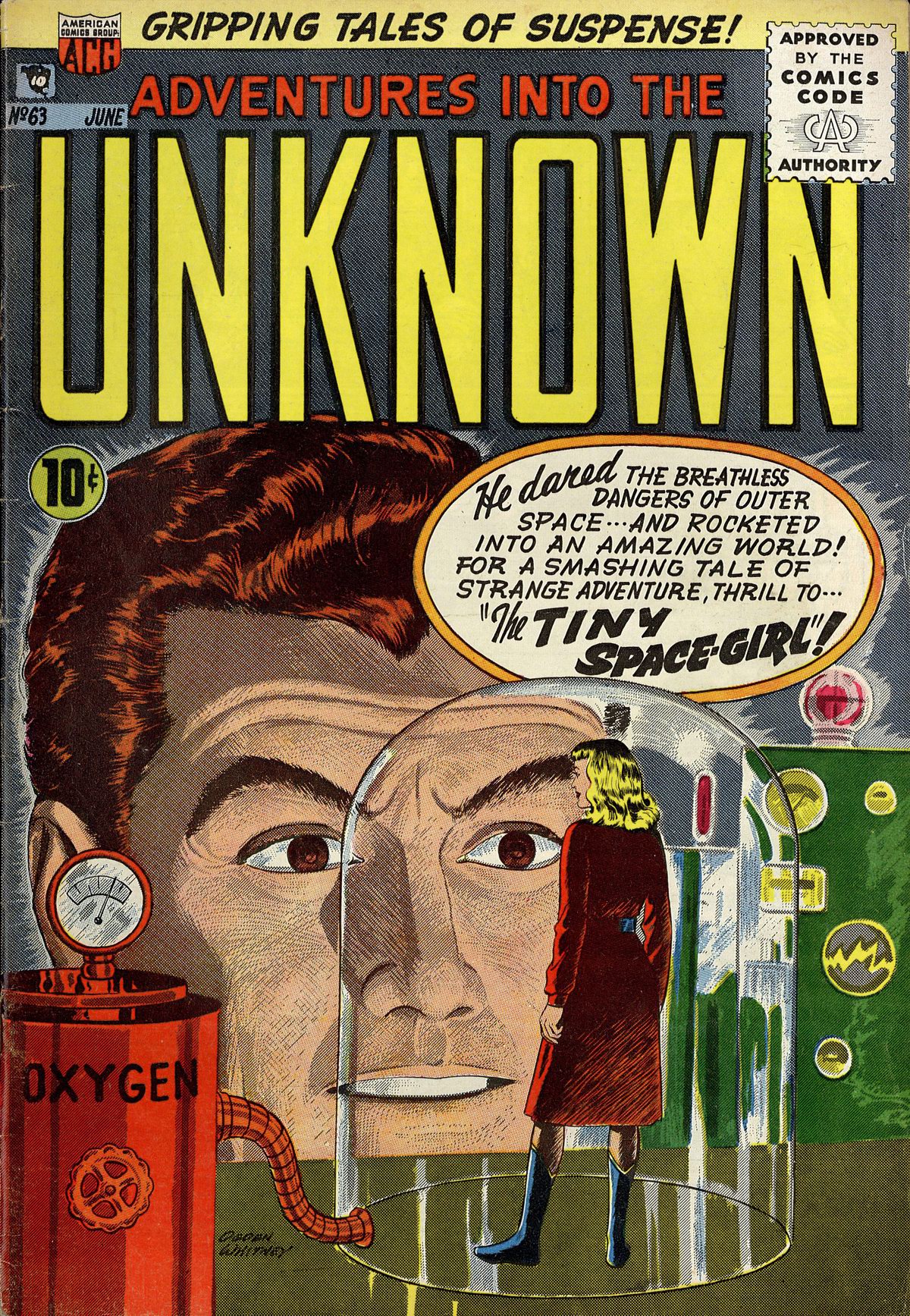Read online Adventures Into The Unknown comic -  Issue #63 - 1
