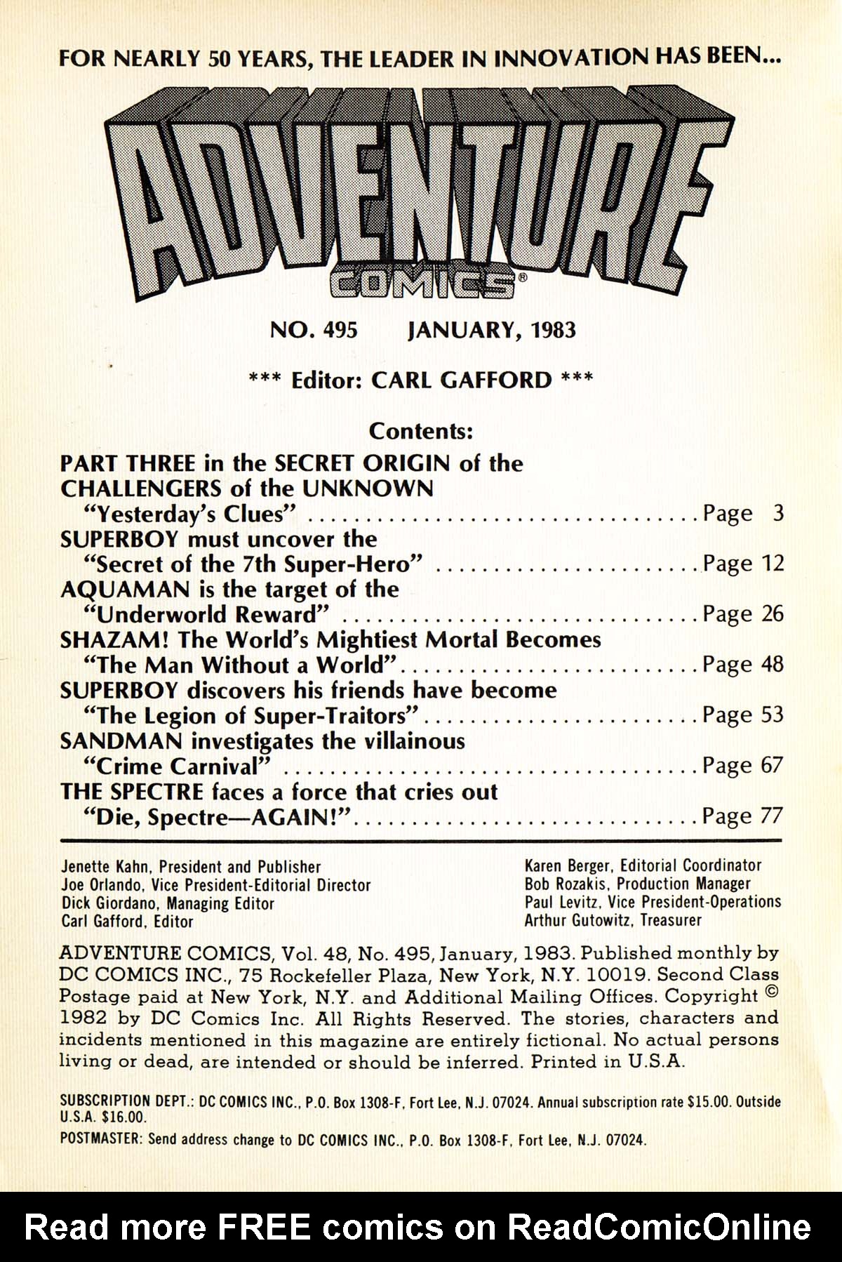 Read online Adventure Comics (1938) comic -  Issue #495 - 2