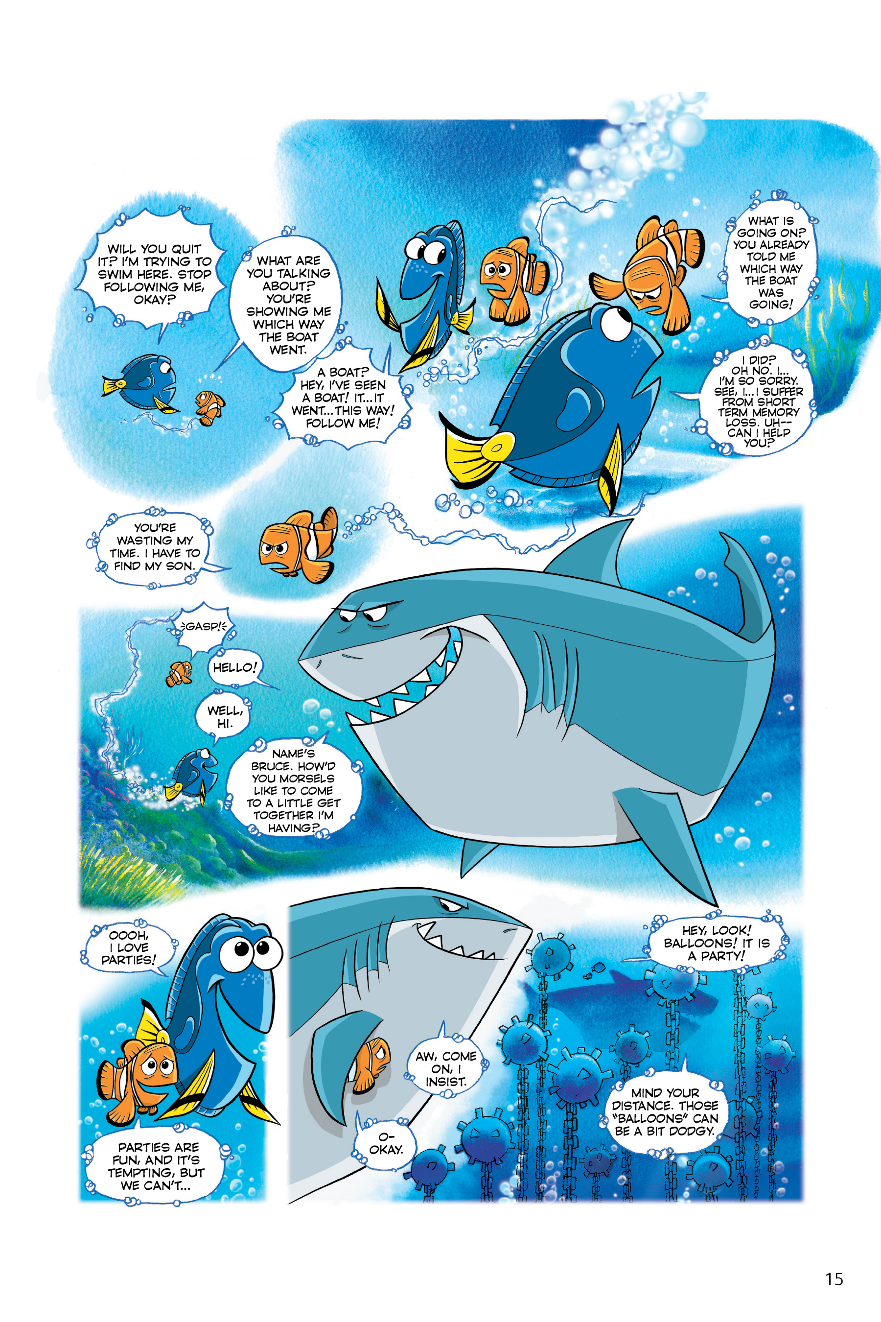 Read online Disney/PIXAR Finding Nemo and Finding Dory: The Story of the Movies in Comics comic -  Issue # TPB - 15