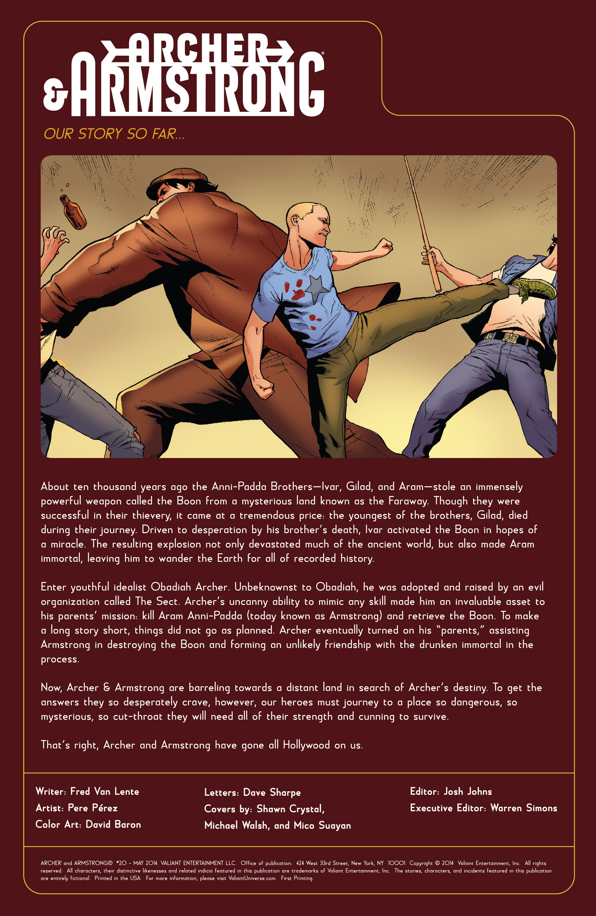 Read online Archer and Armstrong comic -  Issue #20 - 2