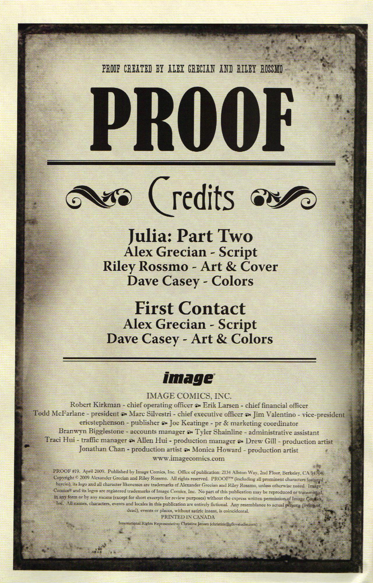 Read online Proof comic -  Issue #19 - 2